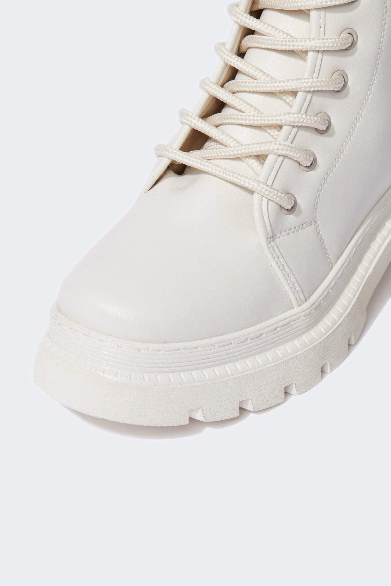 Faux Leather Thick Sole Boots