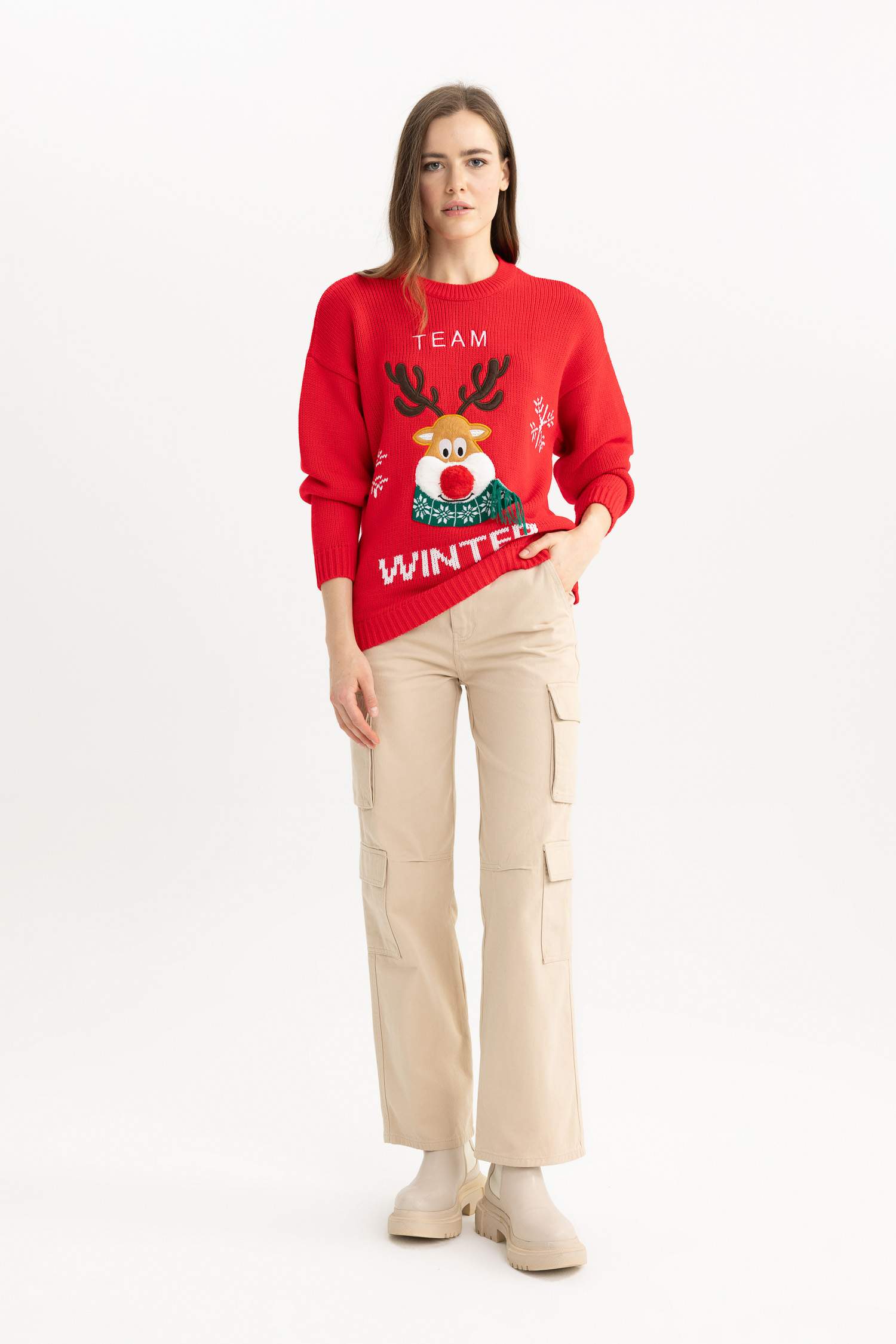 Christmas Themed Crew Neck Pullover