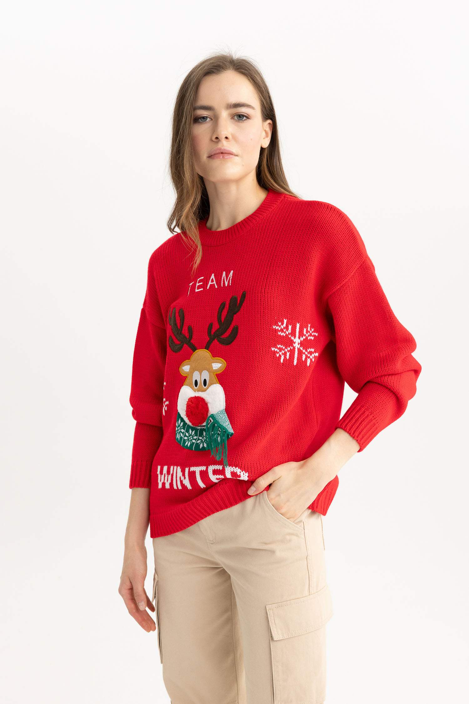 Christmas Themed Crew Neck Pullover