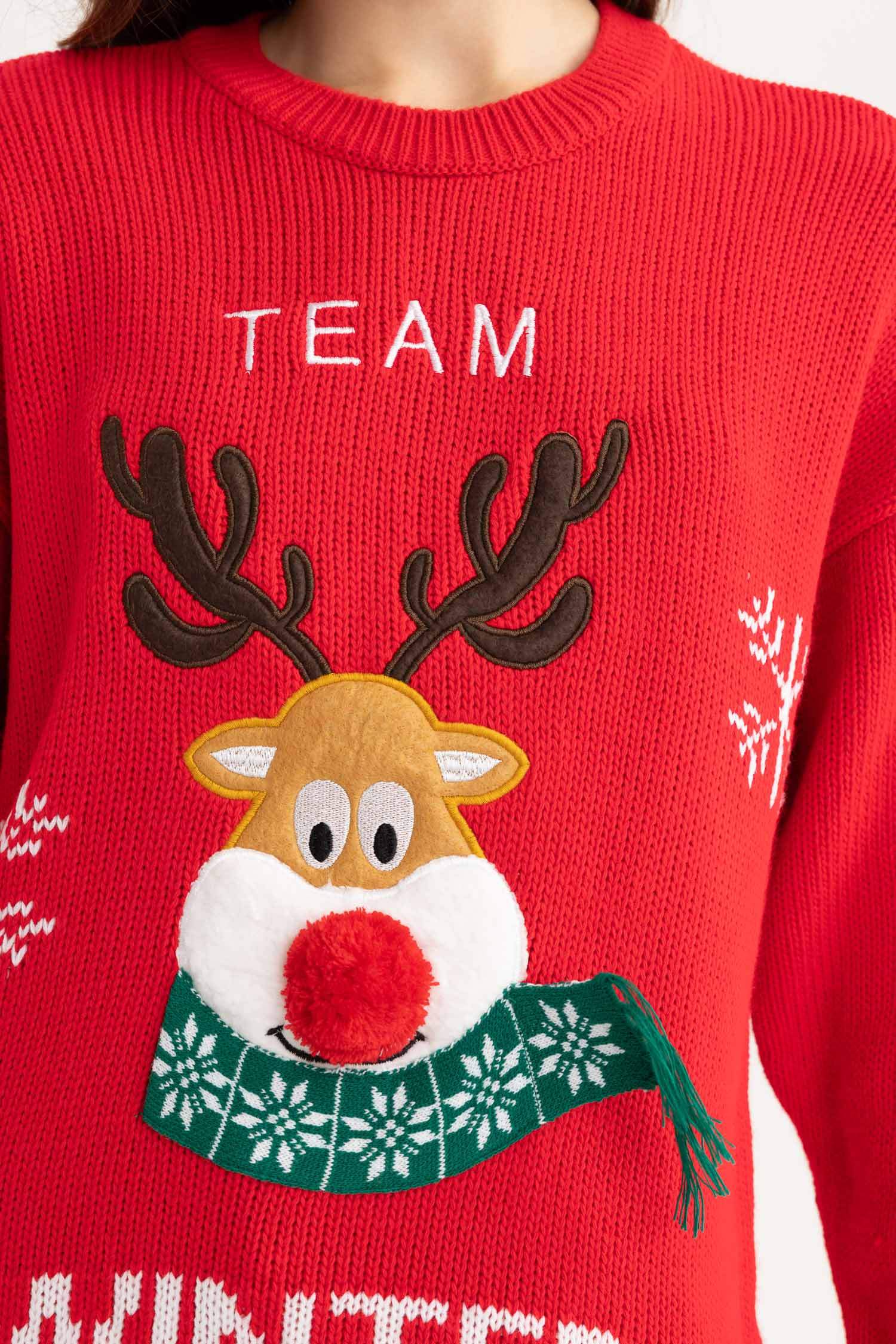 Christmas Themed Crew Neck Pullover