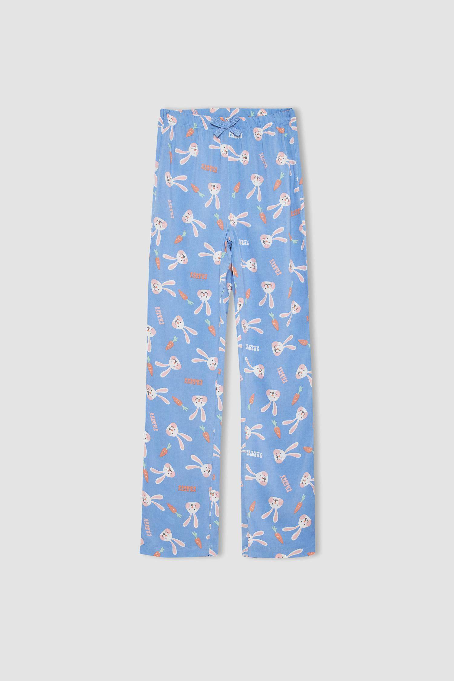 بيجاما محاك بناتي بقصة عادية من قطعتين