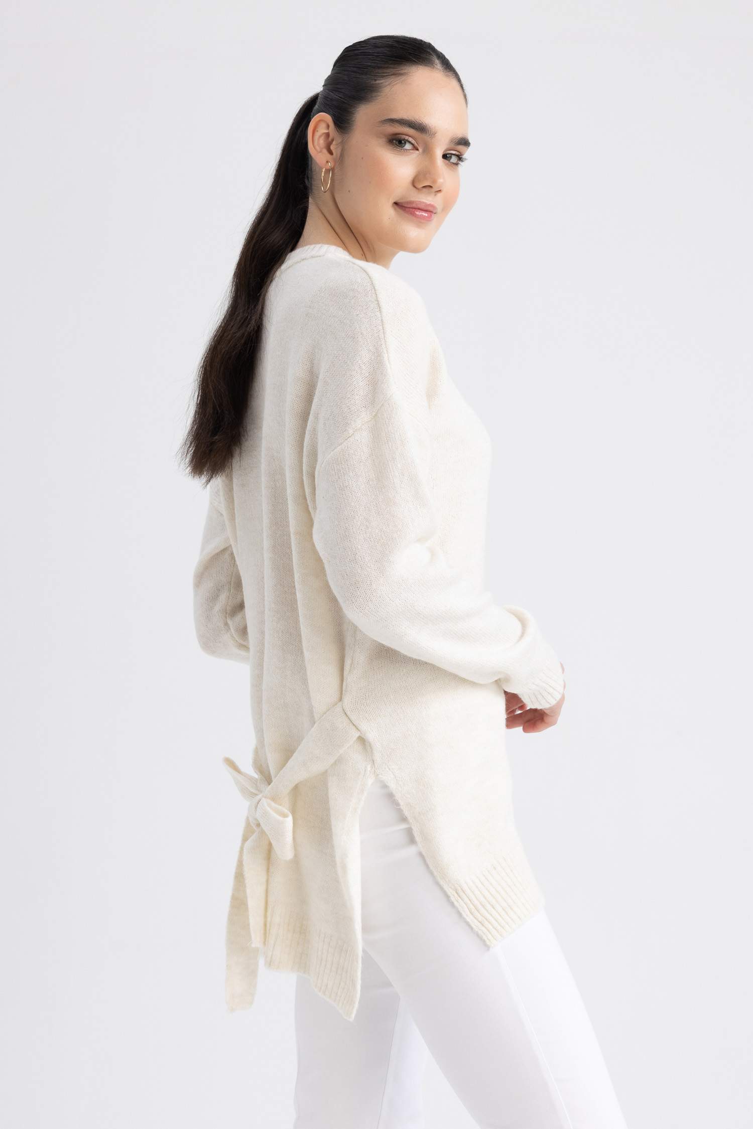 Relax Fit Crew Neck Pullover Tunic