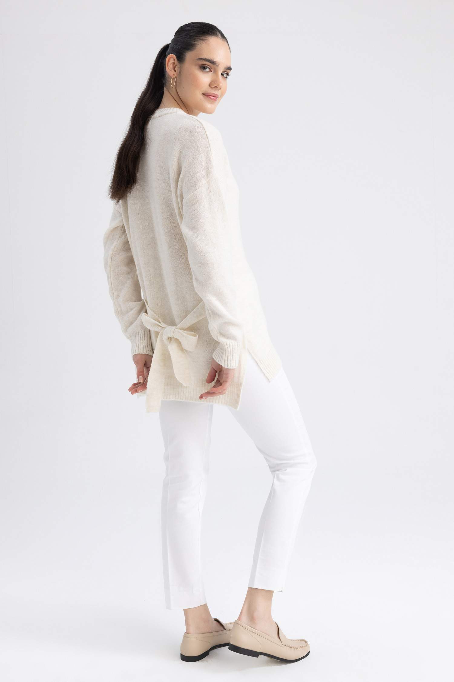 Relax Fit Crew Neck Pullover Tunic