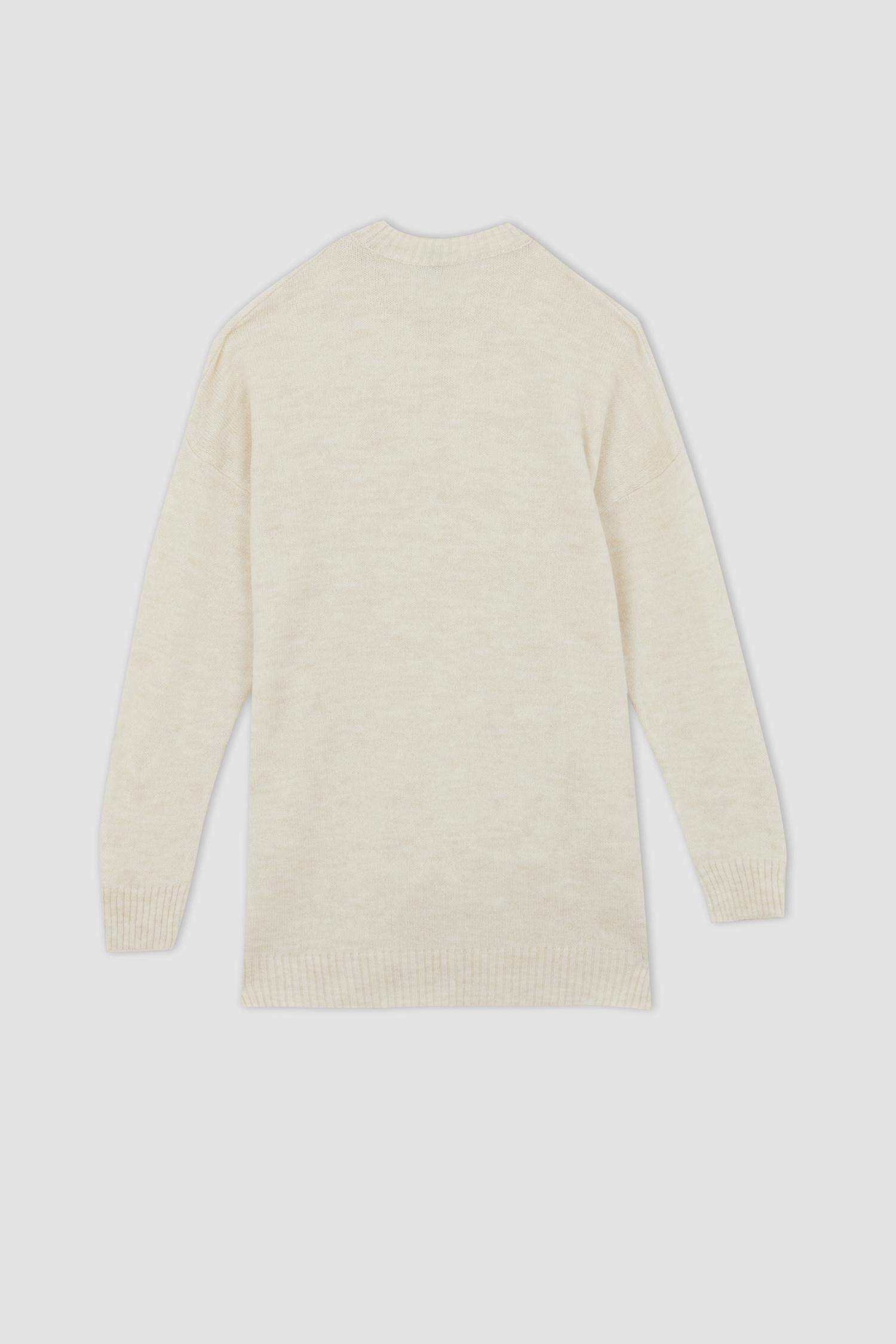 Relax Fit Crew Neck Pullover Tunic