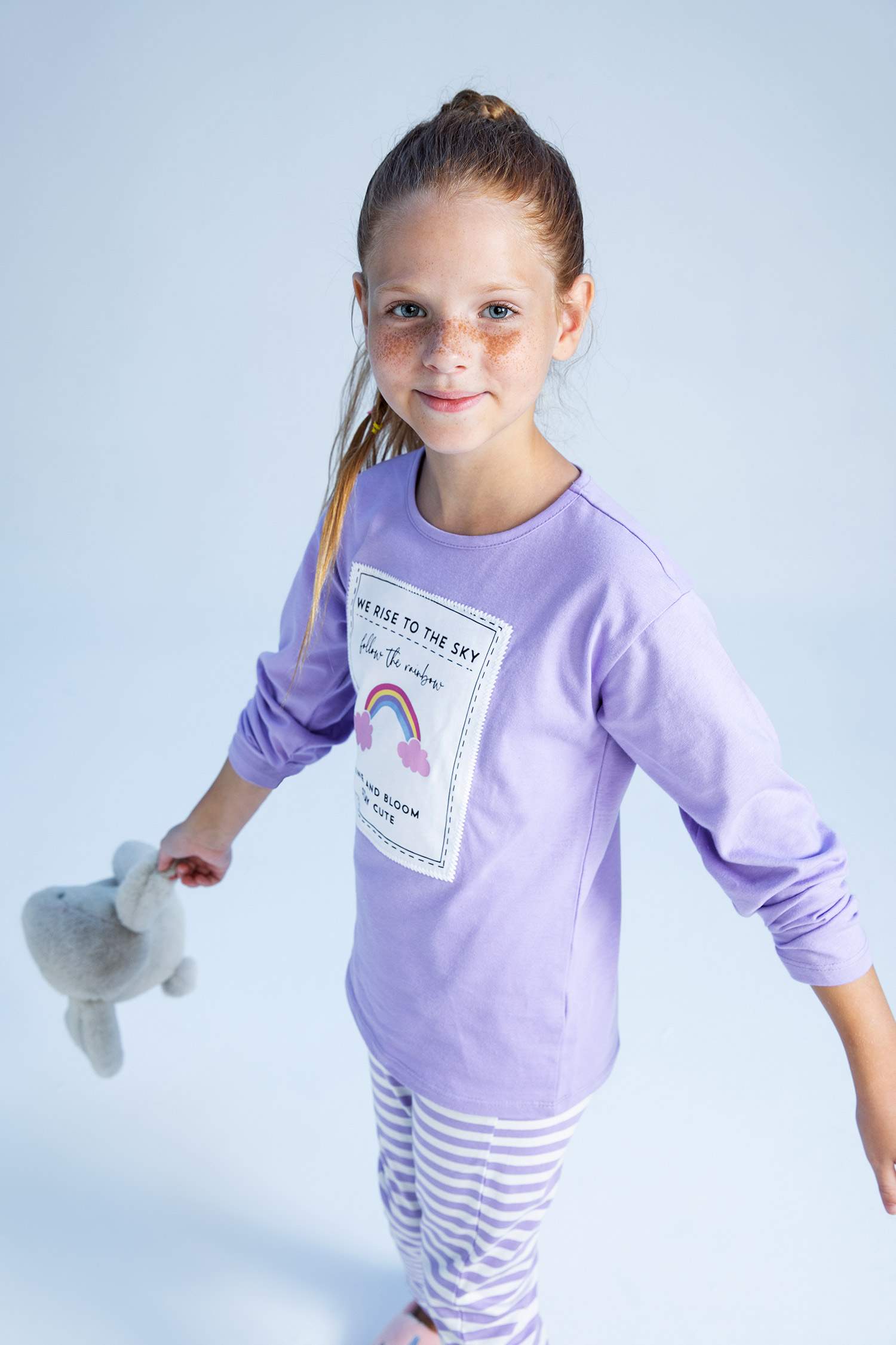 Қыздарға қалыпты пішім 2 Трикотаж пижамалар