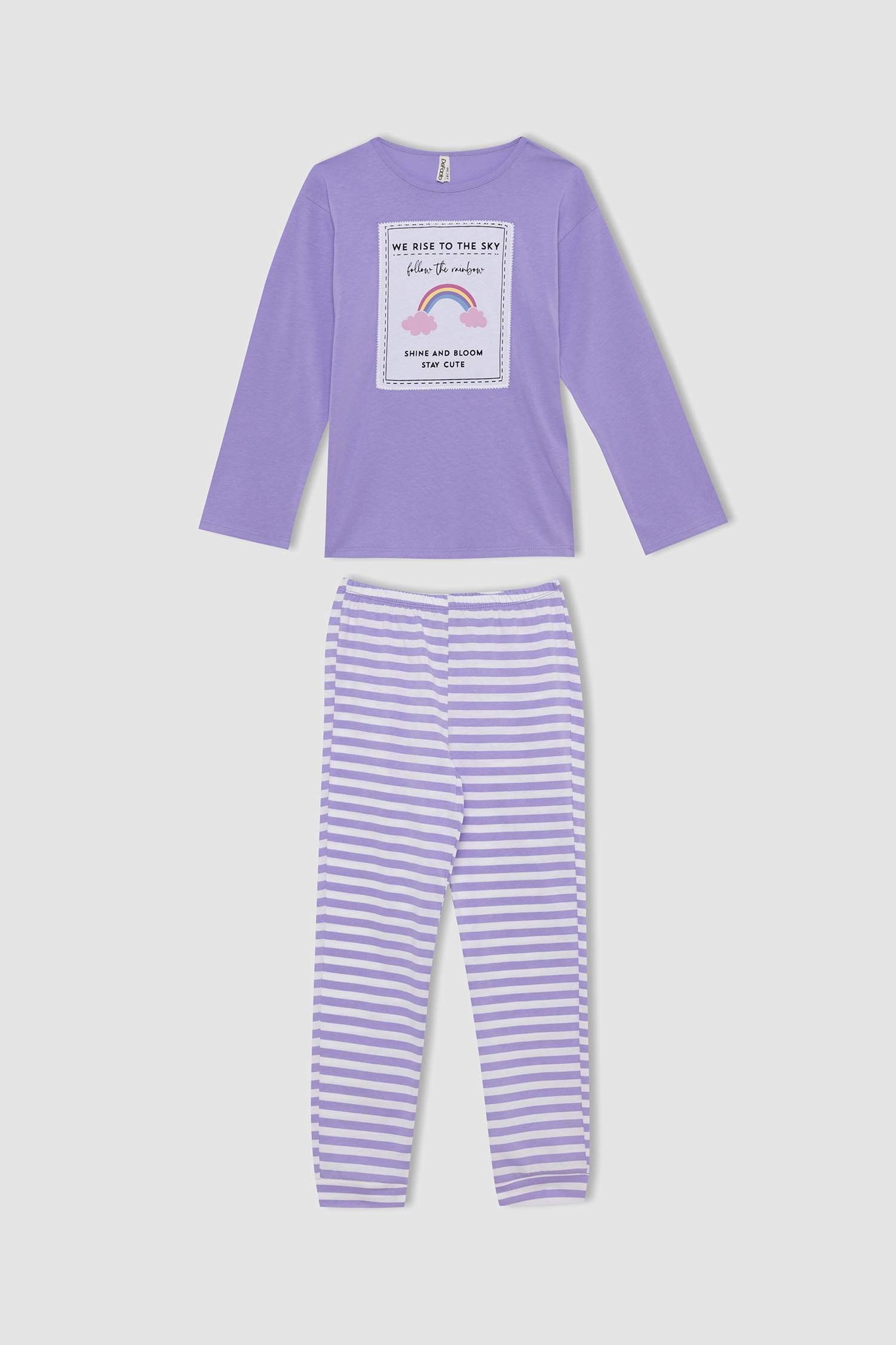 Қыздарға қалыпты пішім 2 Трикотаж пижамалар