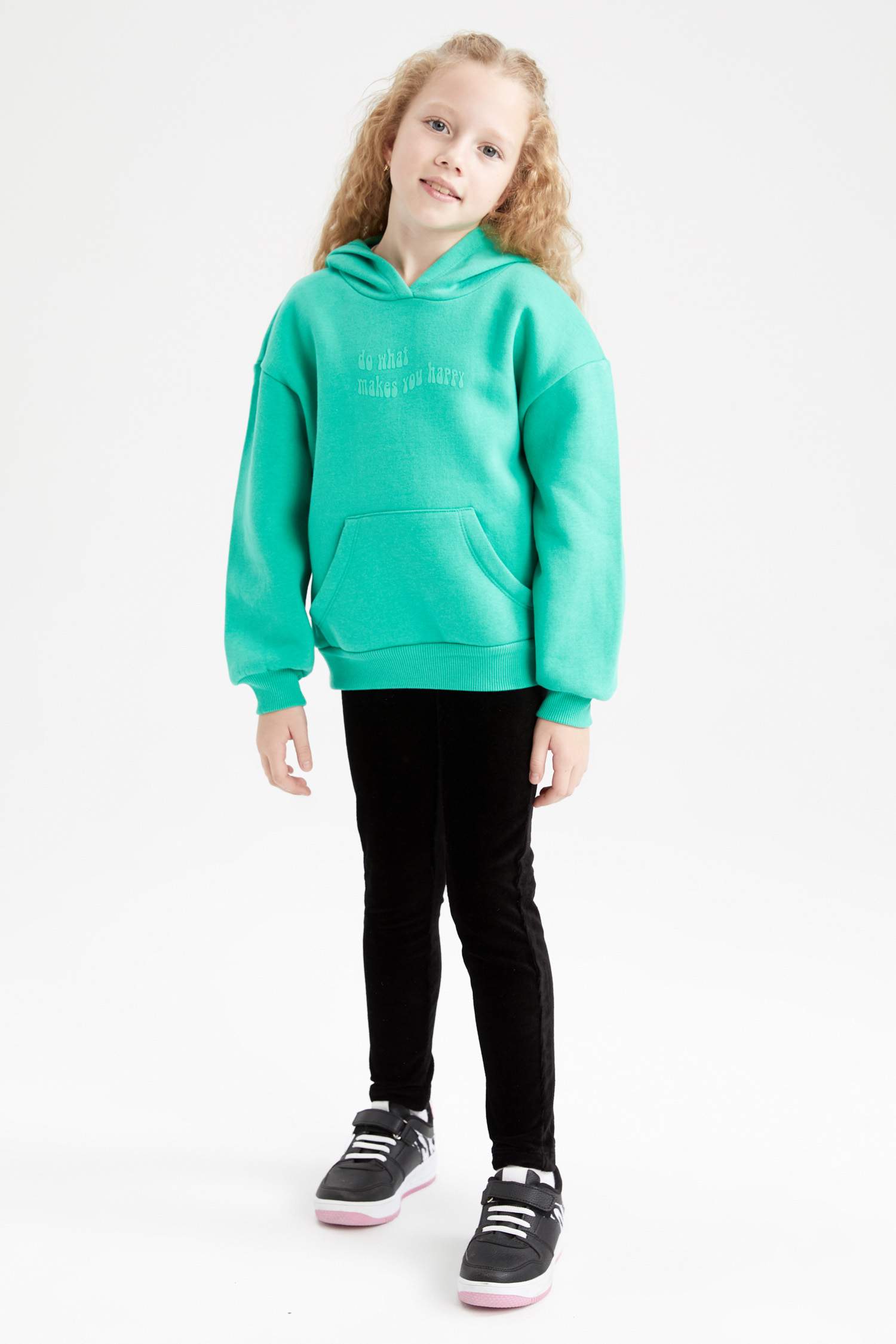 Світшот свободного крою з товстої тканини для дівчаток