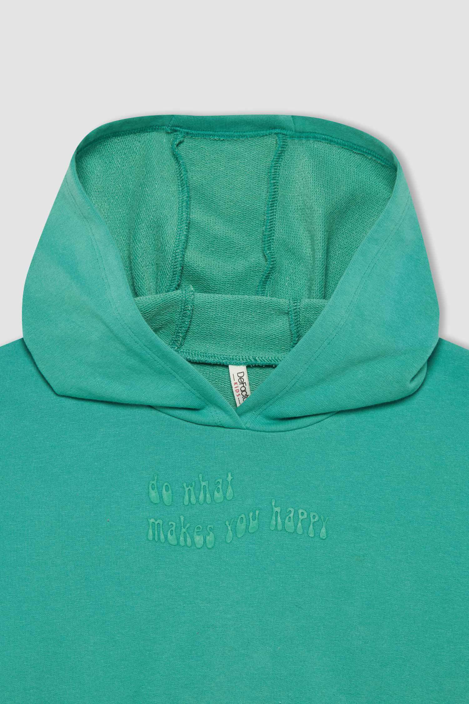 Світшот свободного крою з товстої тканини для дівчаток