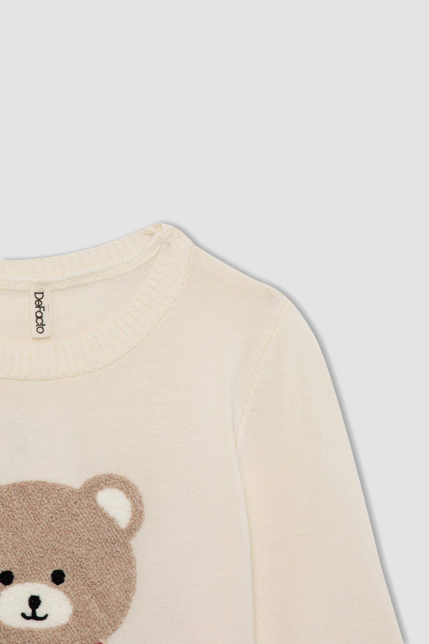 Kız Çocuk Regular Fit Bisiklet Yaka Triko Kazak