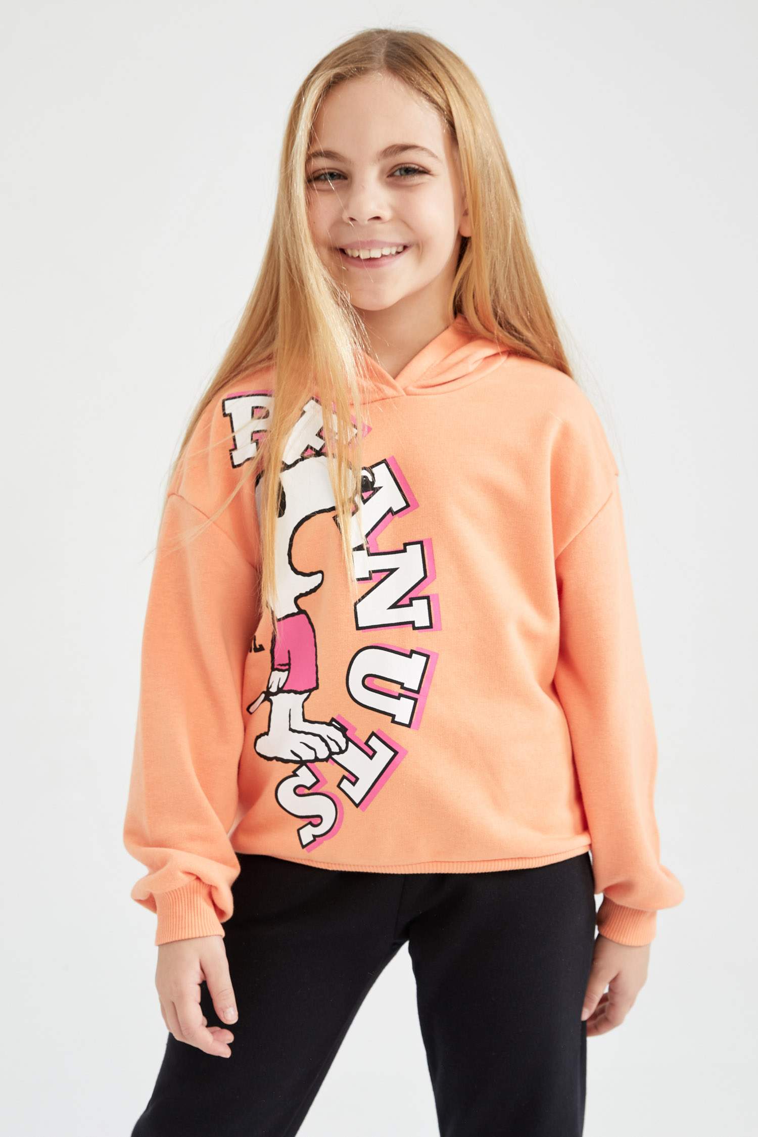 Свитшот свободного кроя Snoopy из плотной ткани для девочек