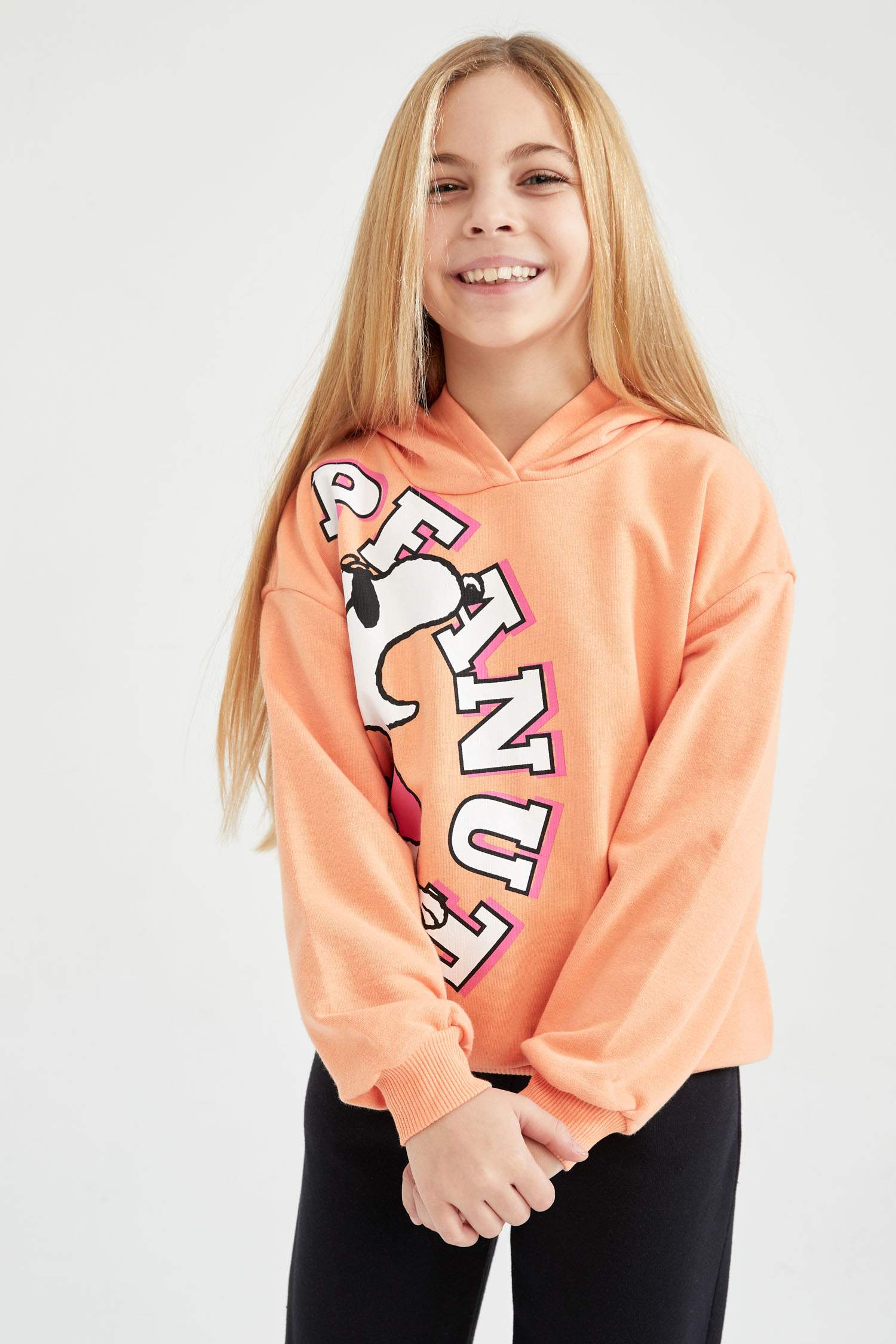 Свитшот свободного кроя Snoopy из плотной ткани для девочек