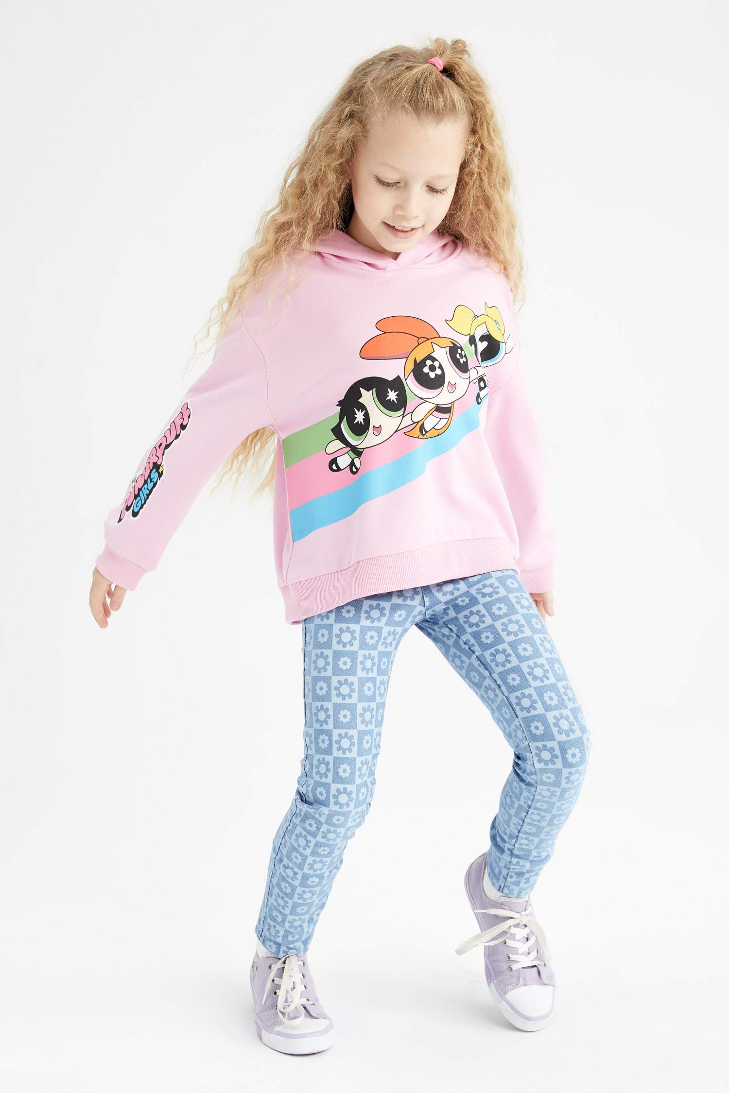 Relax Fit PowerPuff Girls Licensed Hooded Sweatshirt