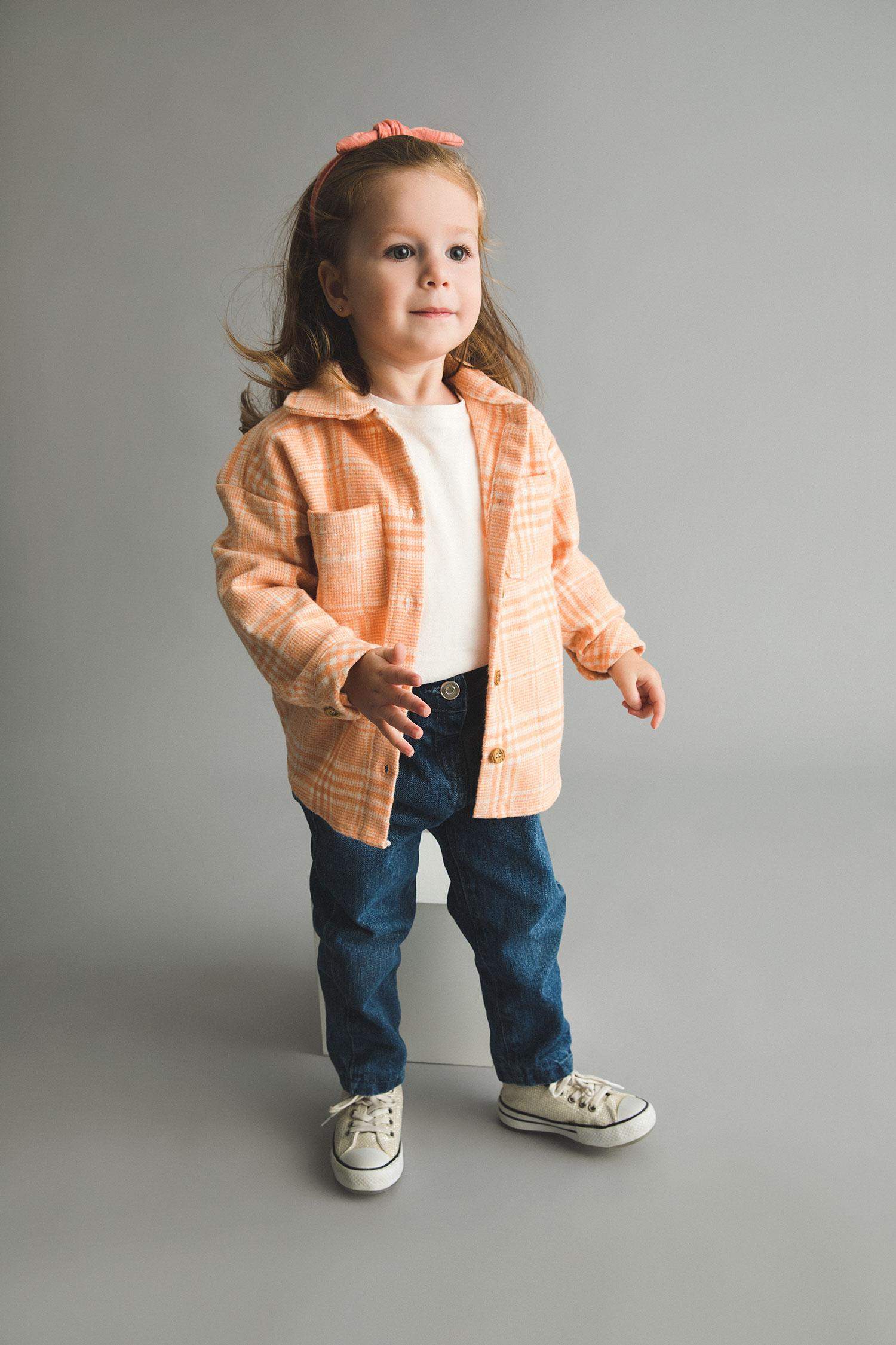 Сәби Қыз қалыпты пішім деним Шалбар