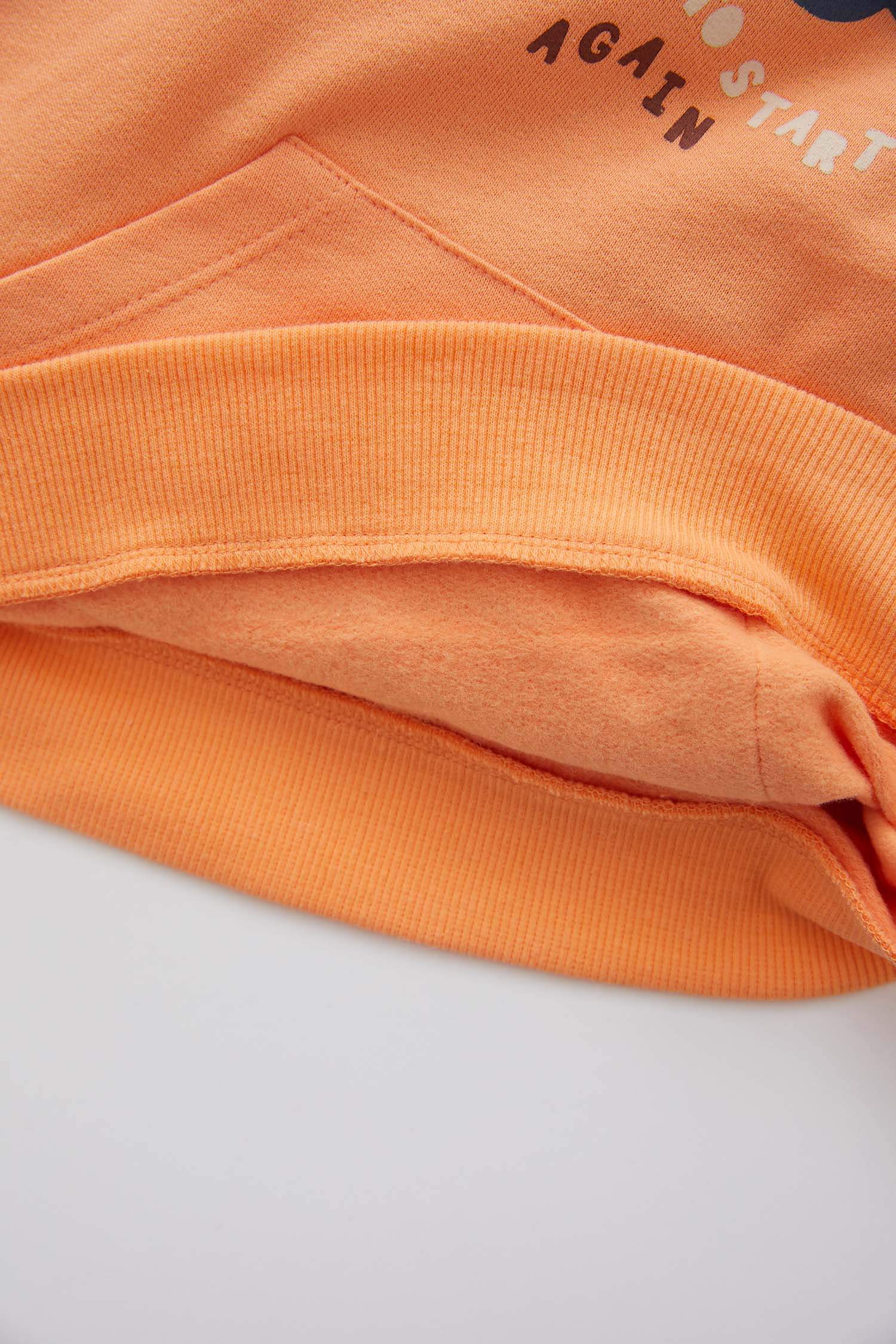 Erkek Bebek Baskılı Bisiklet Yaka İçi Yumuşak Tüylü Sweatshirt