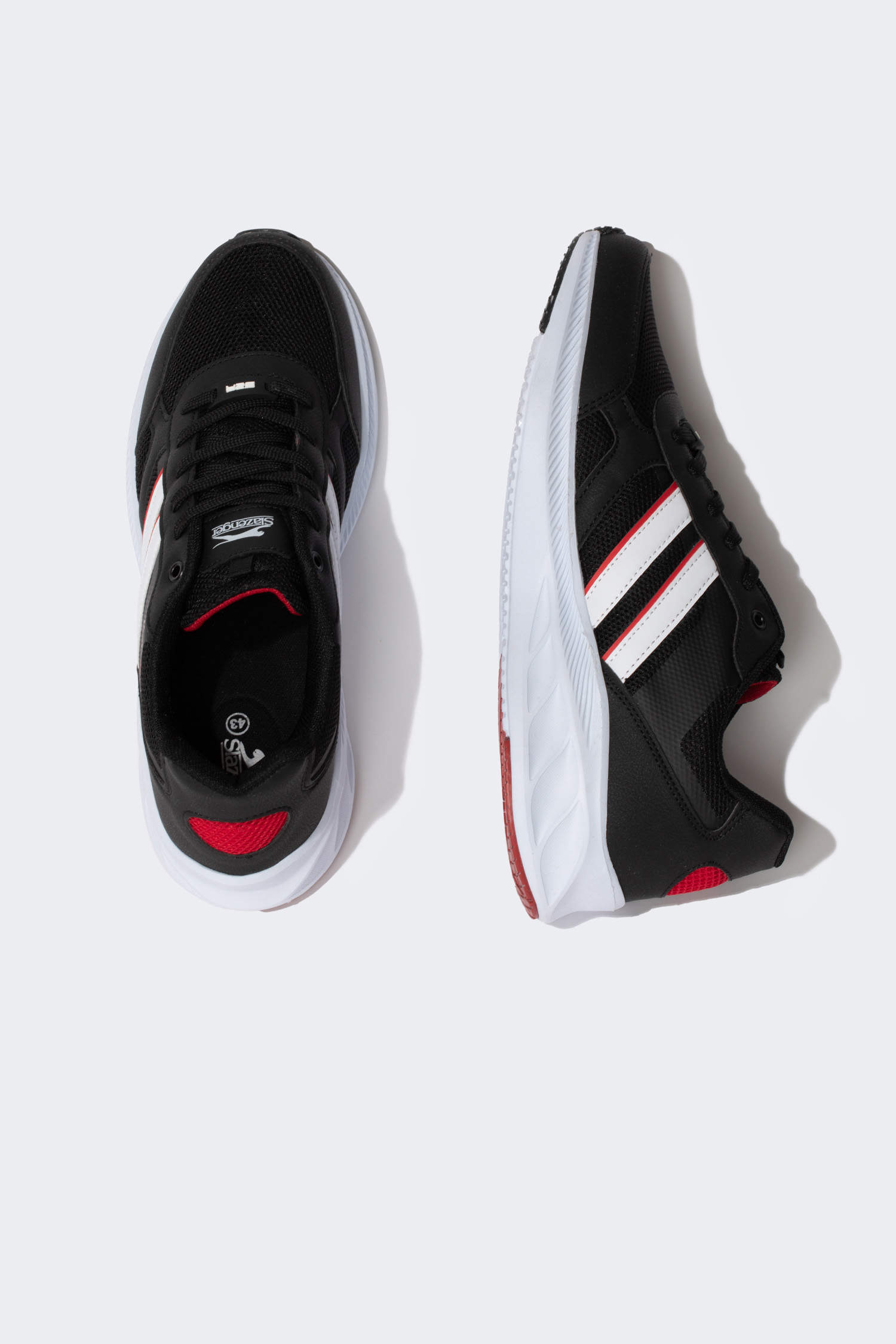 Defacto Slazenger Zoja Erkek Siyah/Kırmızı Sneaker. 4