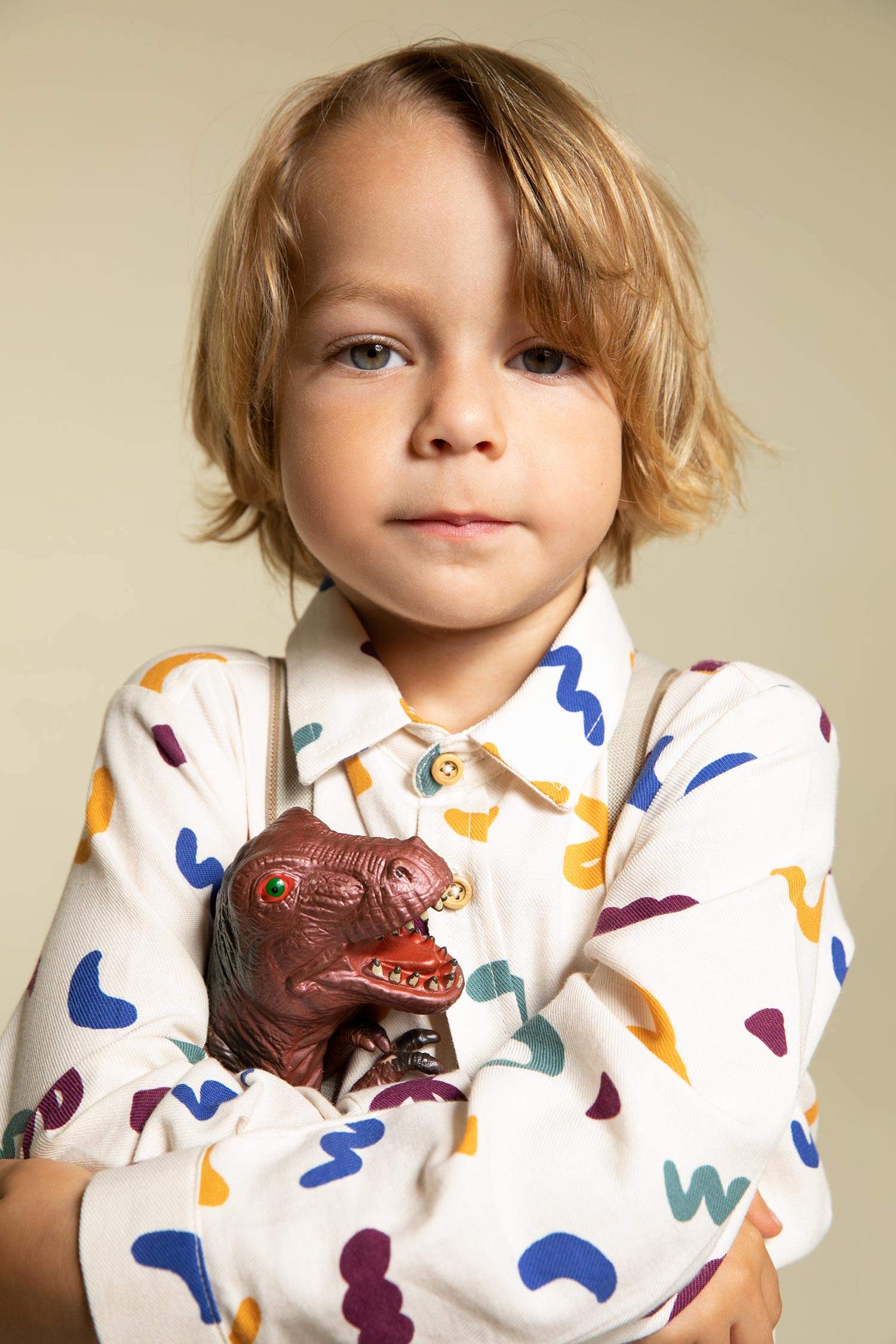 Erkek Bebek Gömlek Yaka Twill Uzun Kollu Gömlek