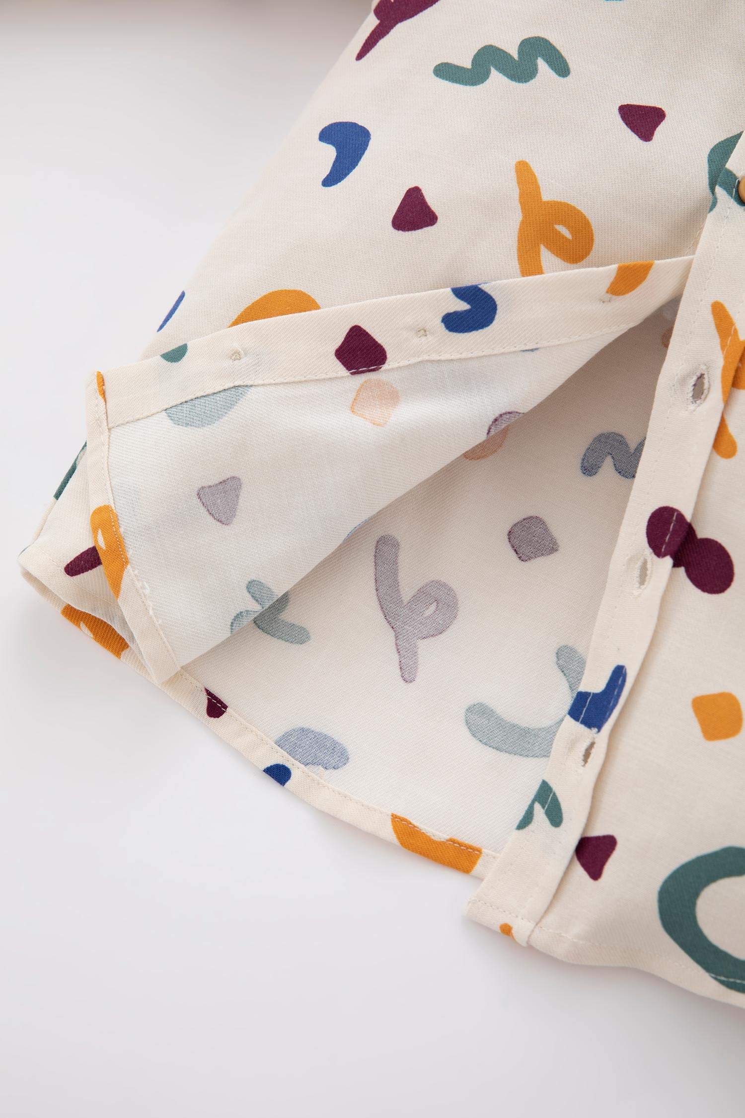 Erkek Bebek Gömlek Yaka Twill Uzun Kollu Gömlek