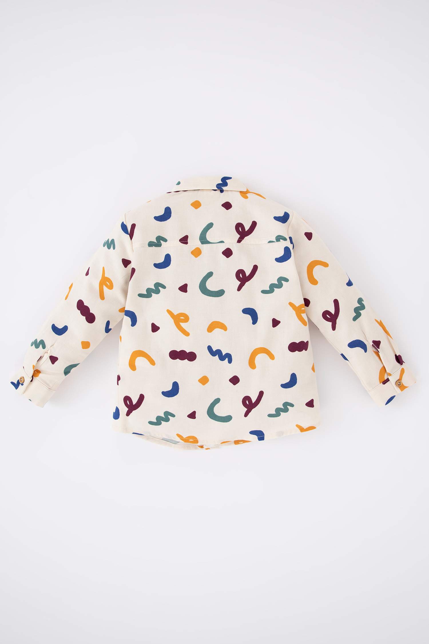 Erkek Bebek Gömlek Yaka Twill Uzun Kollu Gömlek