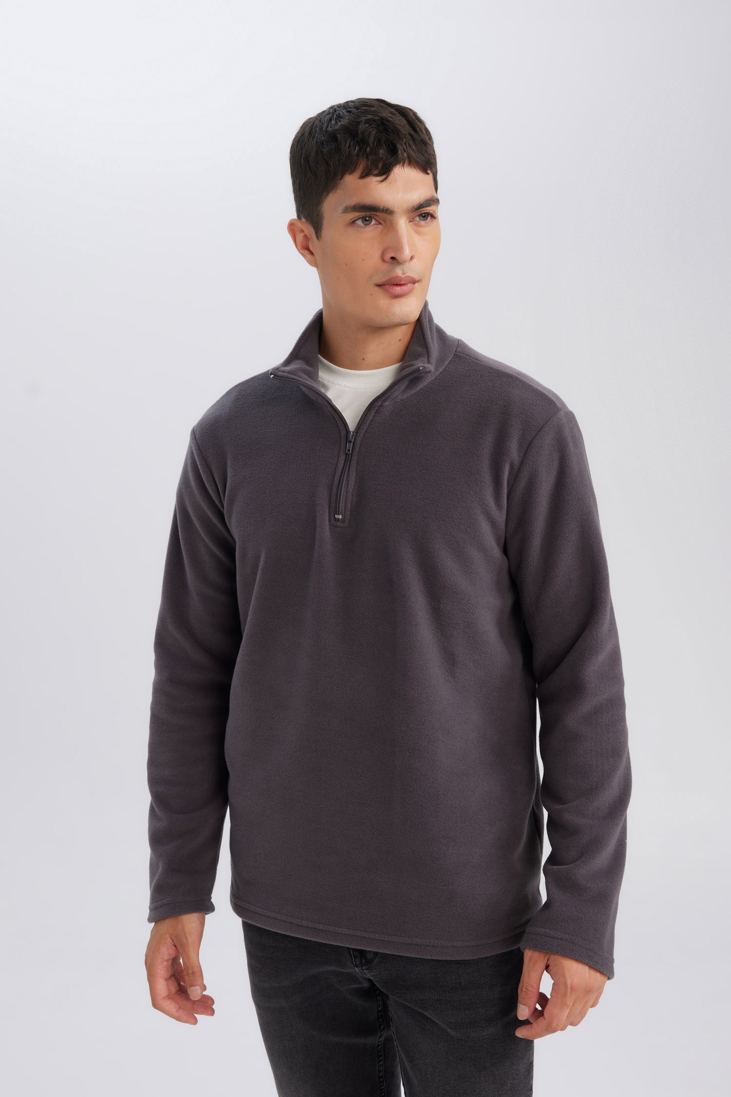 DeFacto Regular Fıt Polar Sweatshirt görsel 3
