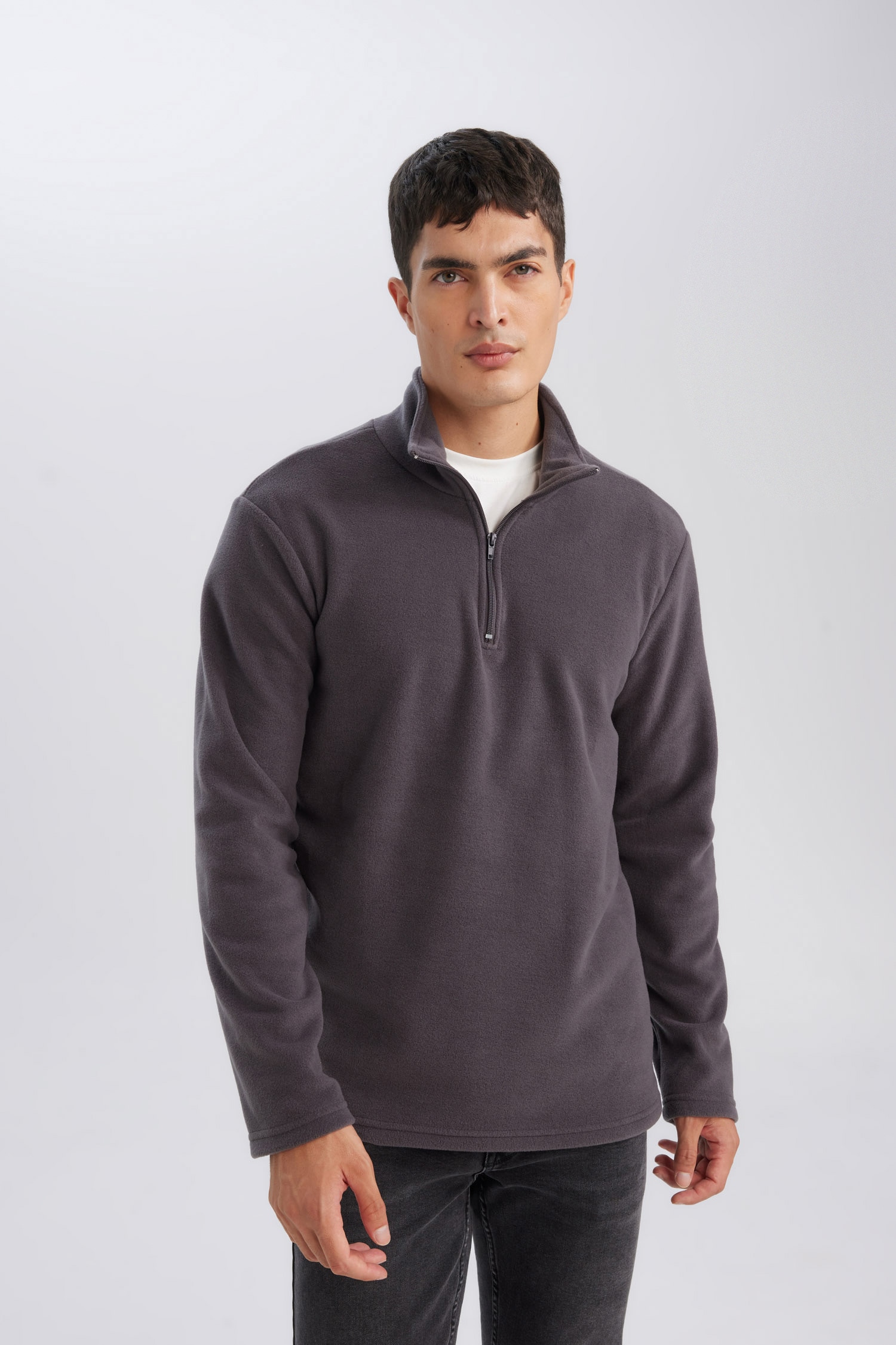 DeFacto Regular Fıt Polar Sweatshirt görsel 4