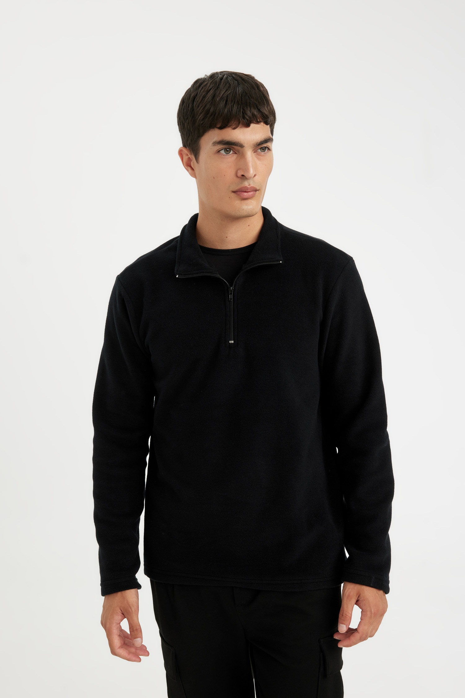 DeFacto Regular Fıt Polar Sweatshirt görsel 4