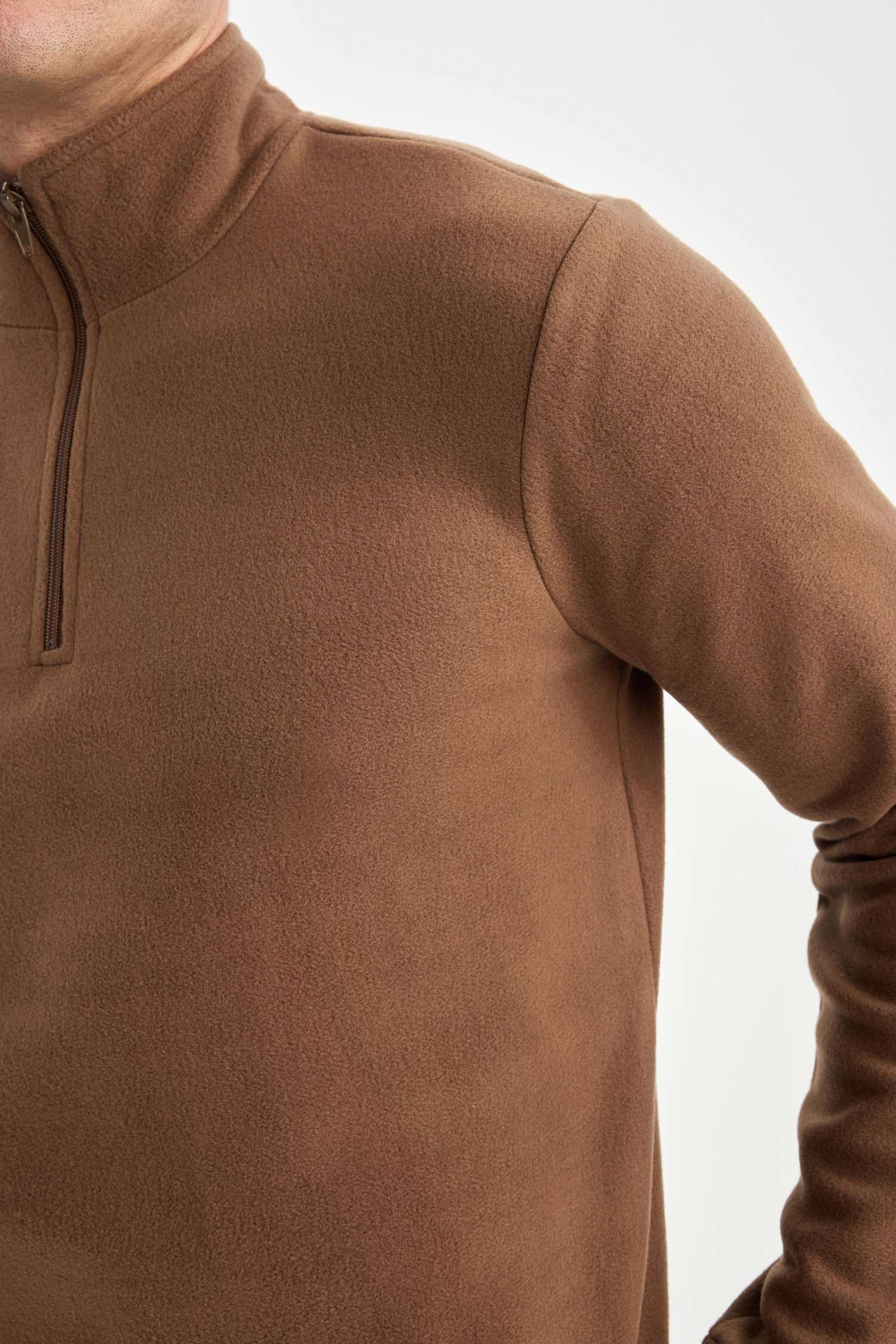 DeFacto Regular Fıt Polar Sweatshirt görsel 5