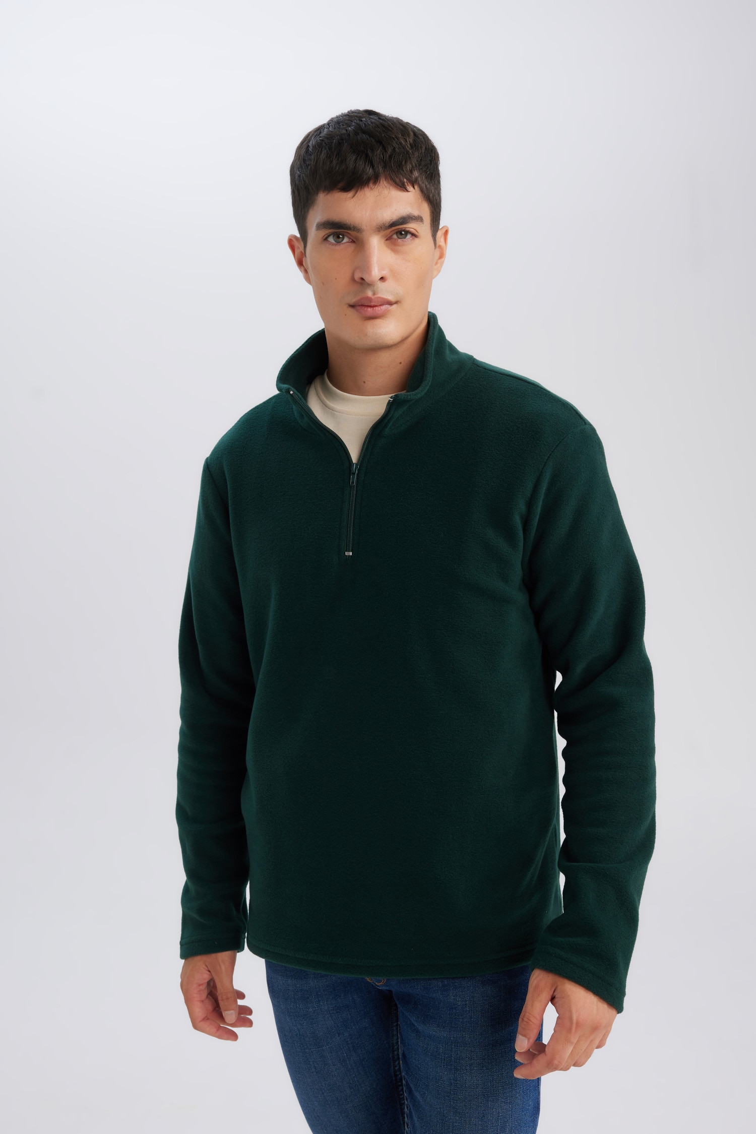 DeFacto Regular Fıt Polar Sweatshirt görsel 4