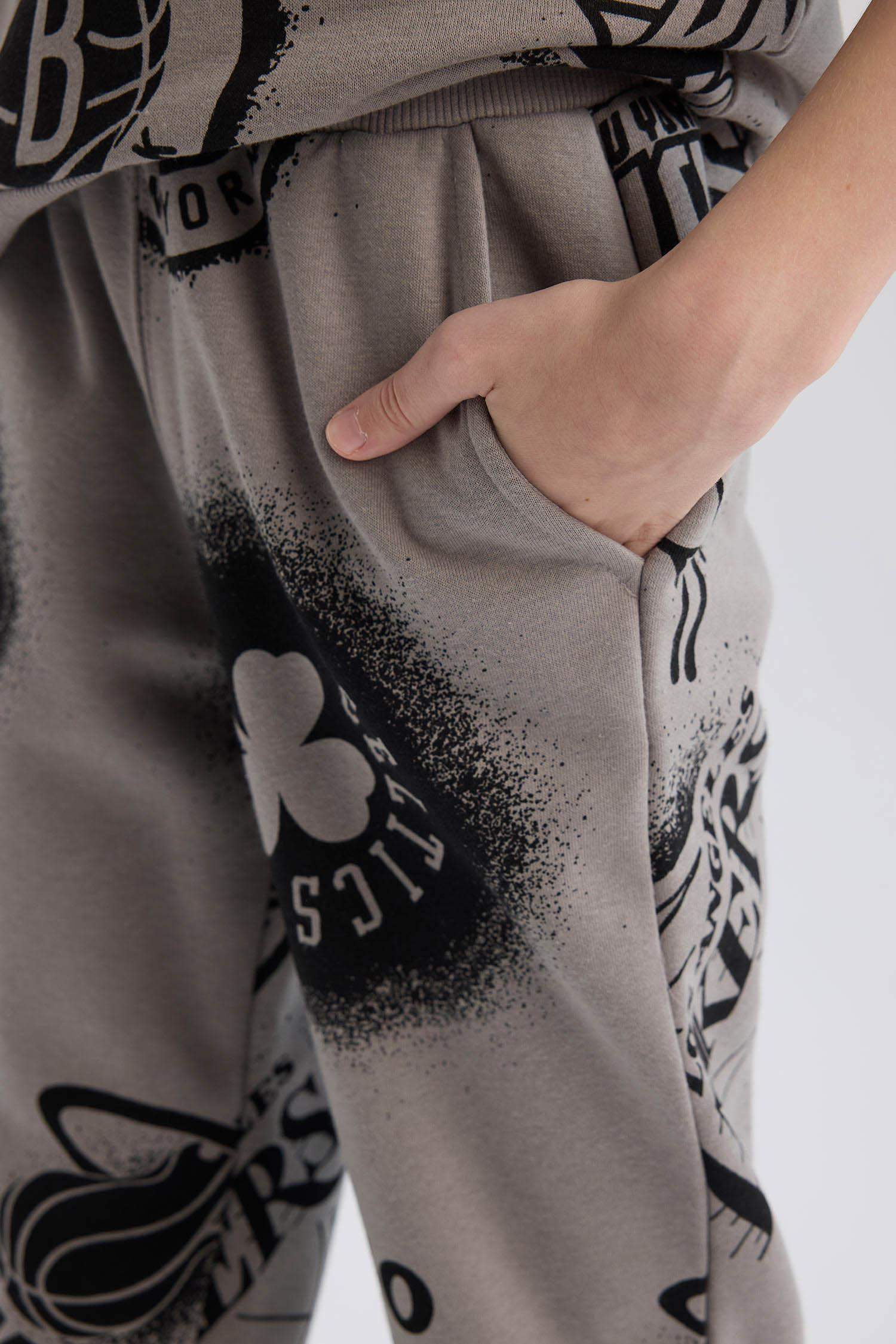 Erkek Çocuk NBA Current Teams Beli Paçası Lastikli Eşofman Altı