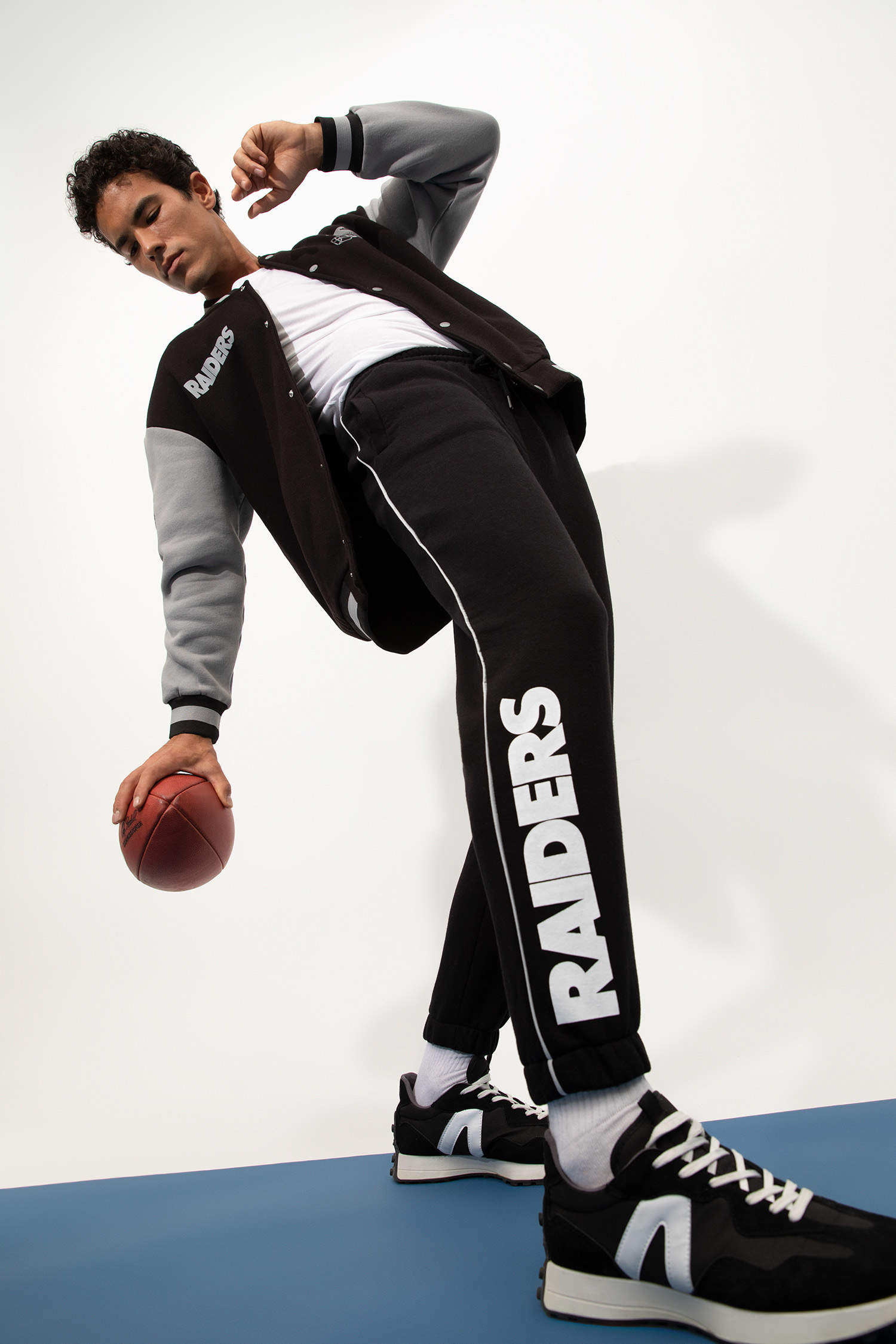 Black MAN DeFactoFit Regular Fit NFL Las Vegas Raiders Jogger Sweatpants  2723491 | DeFacto