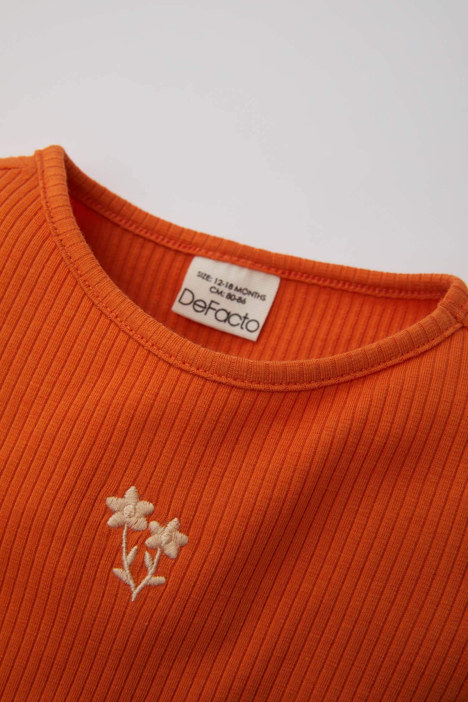 Pyjamas En Tricot Col Ras Du Cou Broderie Manche Longue 2 BéBé Fille