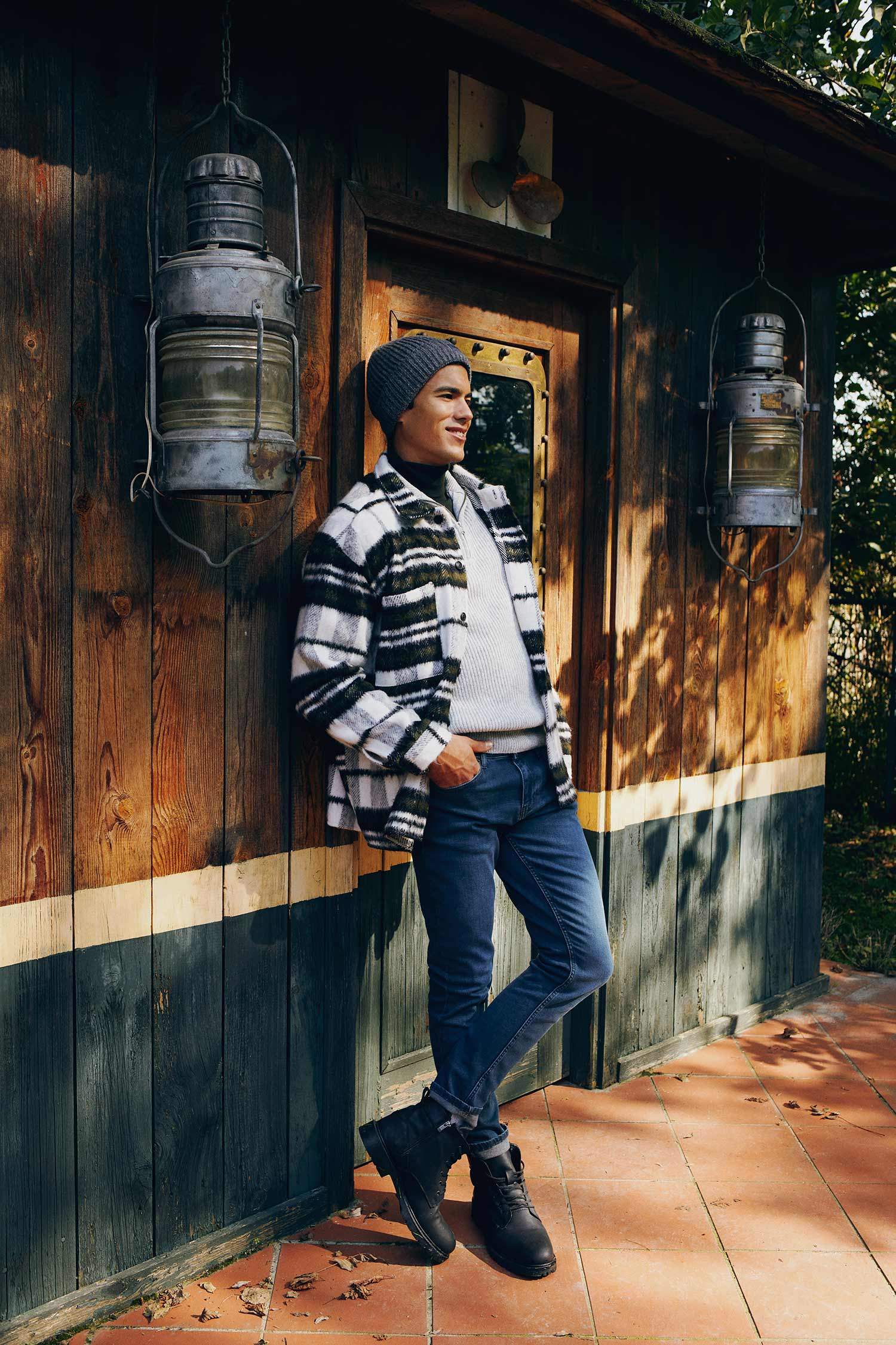 Oversize Fit Checked Lumberjack Shirt Jacket