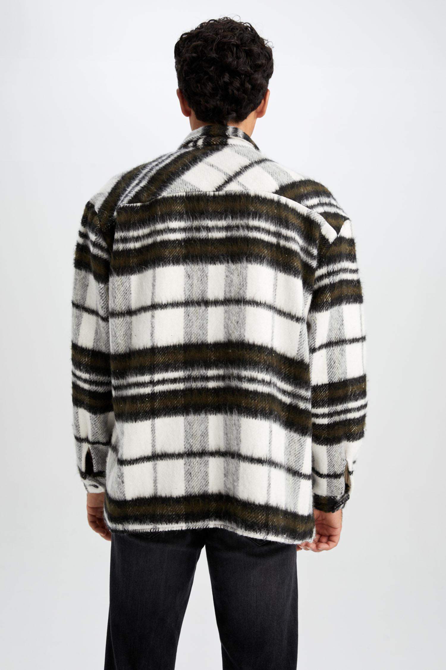 Oversize Fit Checked Lumberjack Shirt Jacket