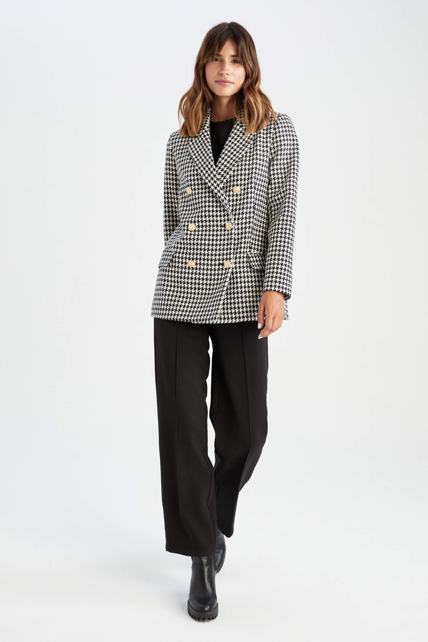 Oversize Fit Tweed Blazer