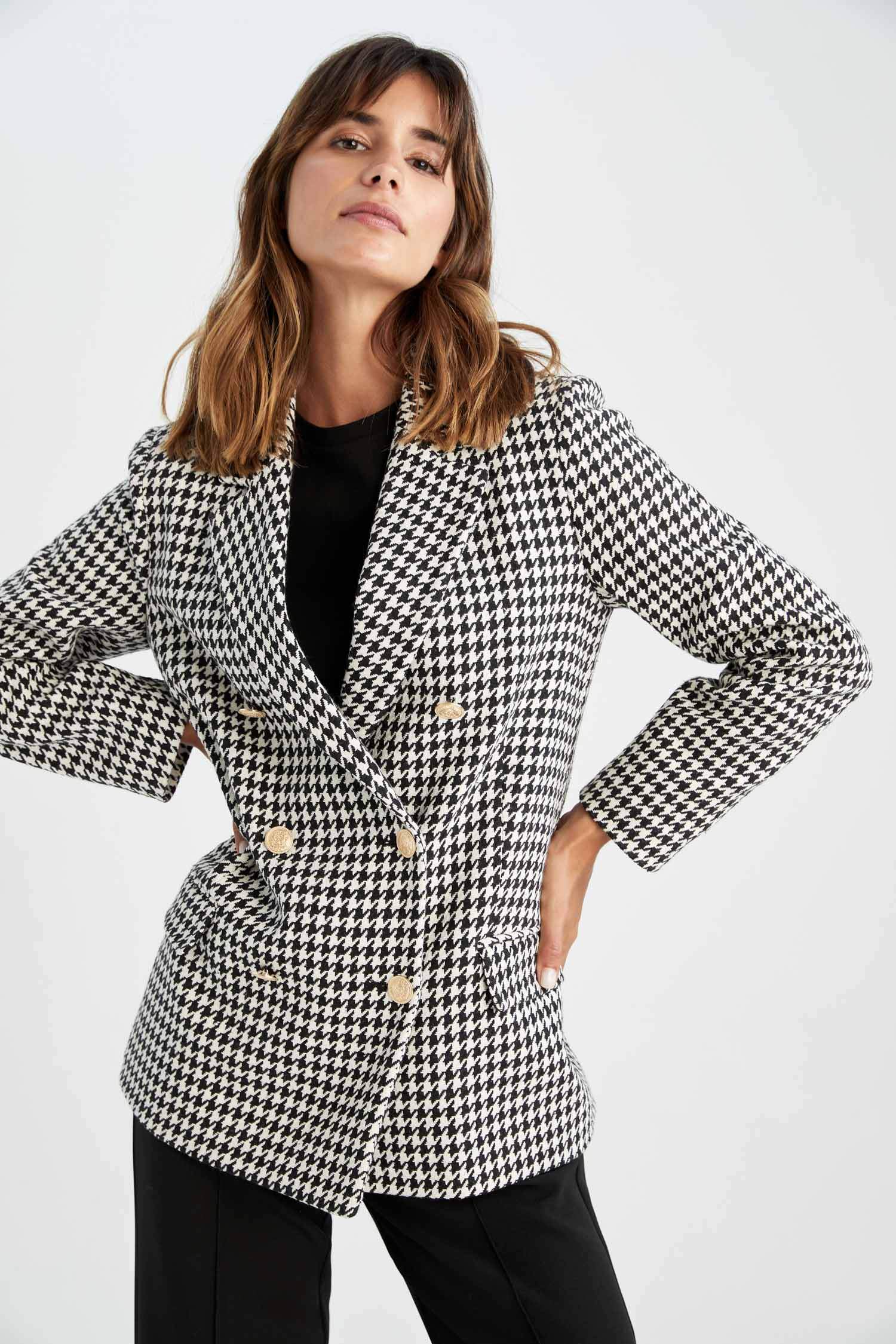 Oversize Fit Tweed Blazer