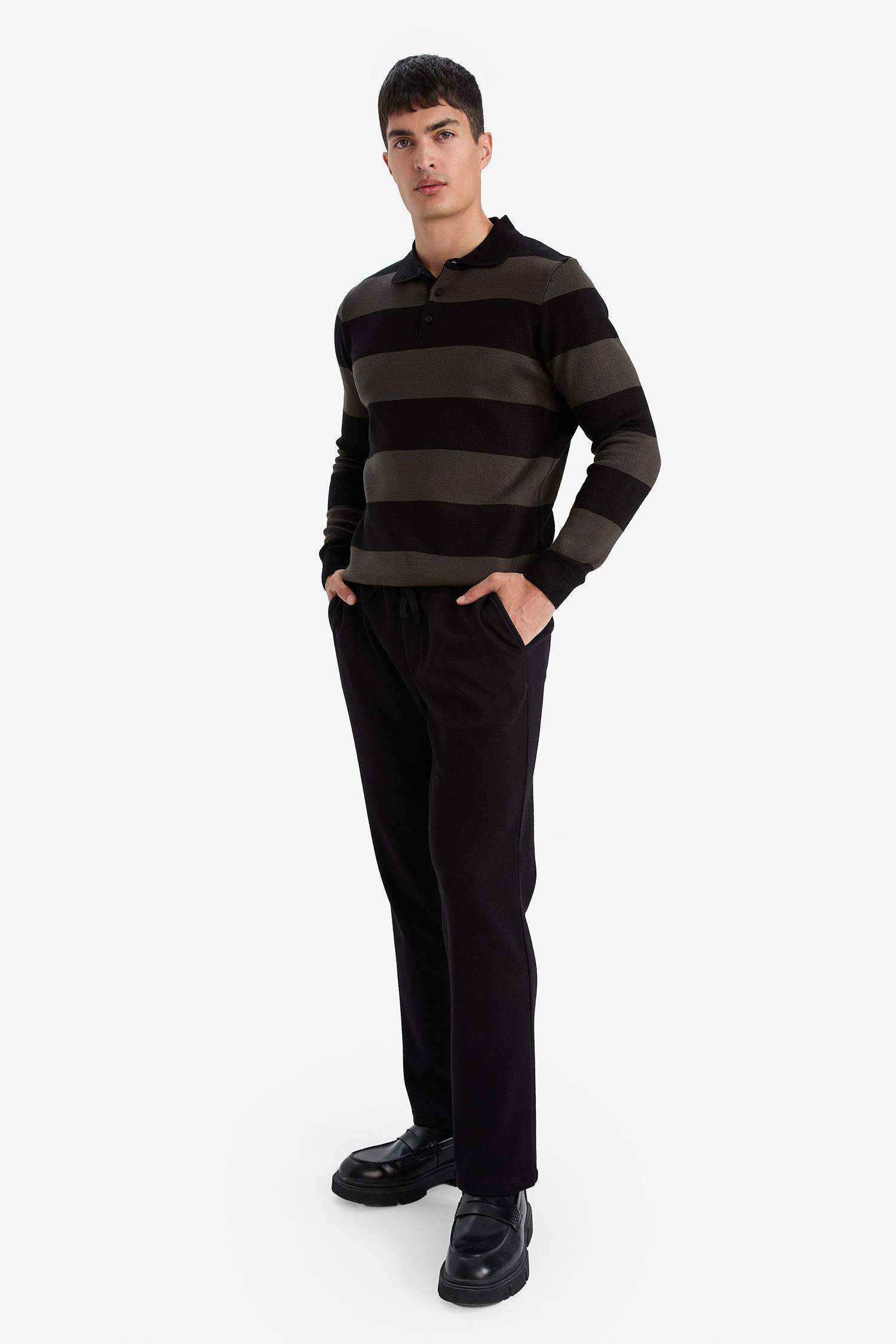Standard Fit Polo Collar Knitwear Pullover