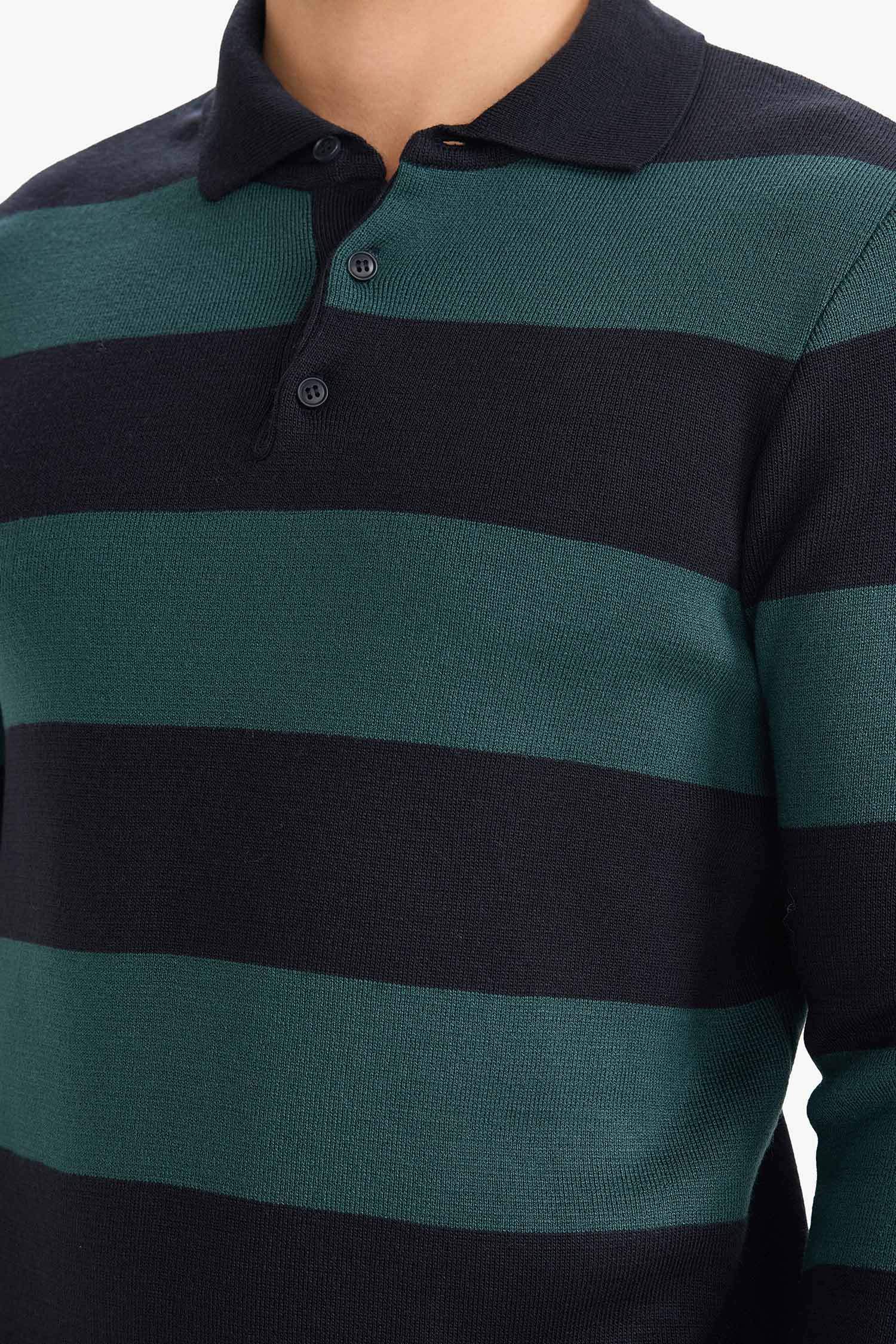Standard Fit Polo Collar Knitwear Pullover