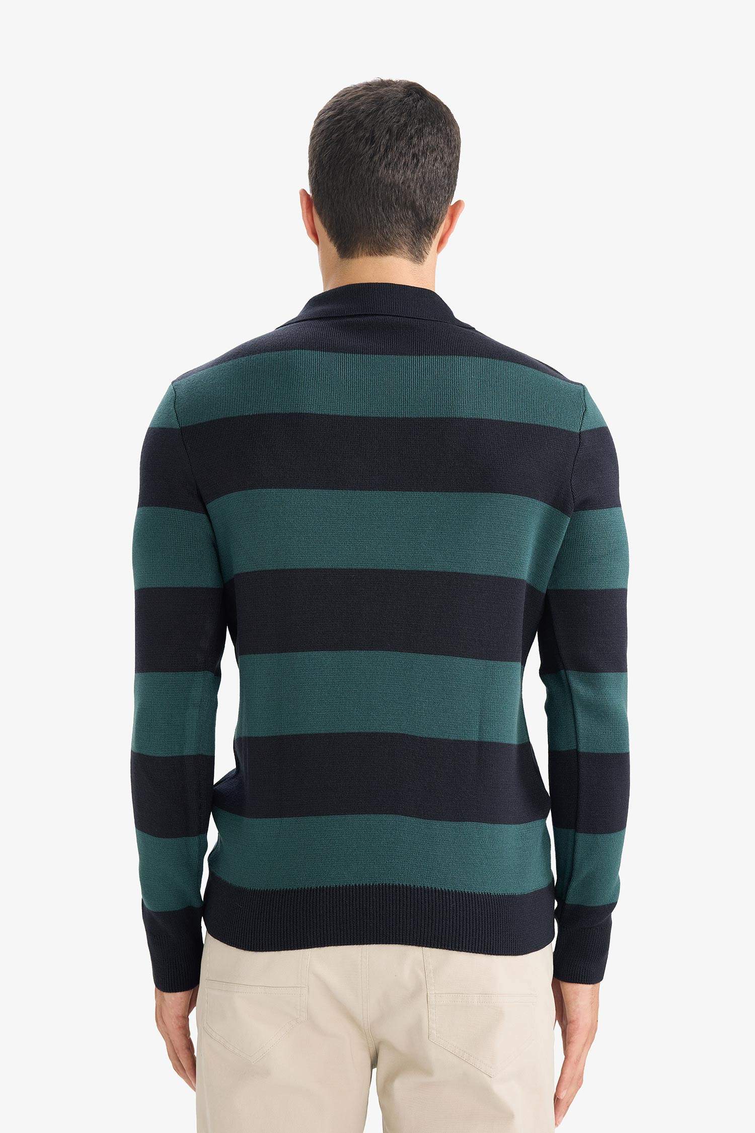 Standard Fit Polo Collar Knitwear Pullover