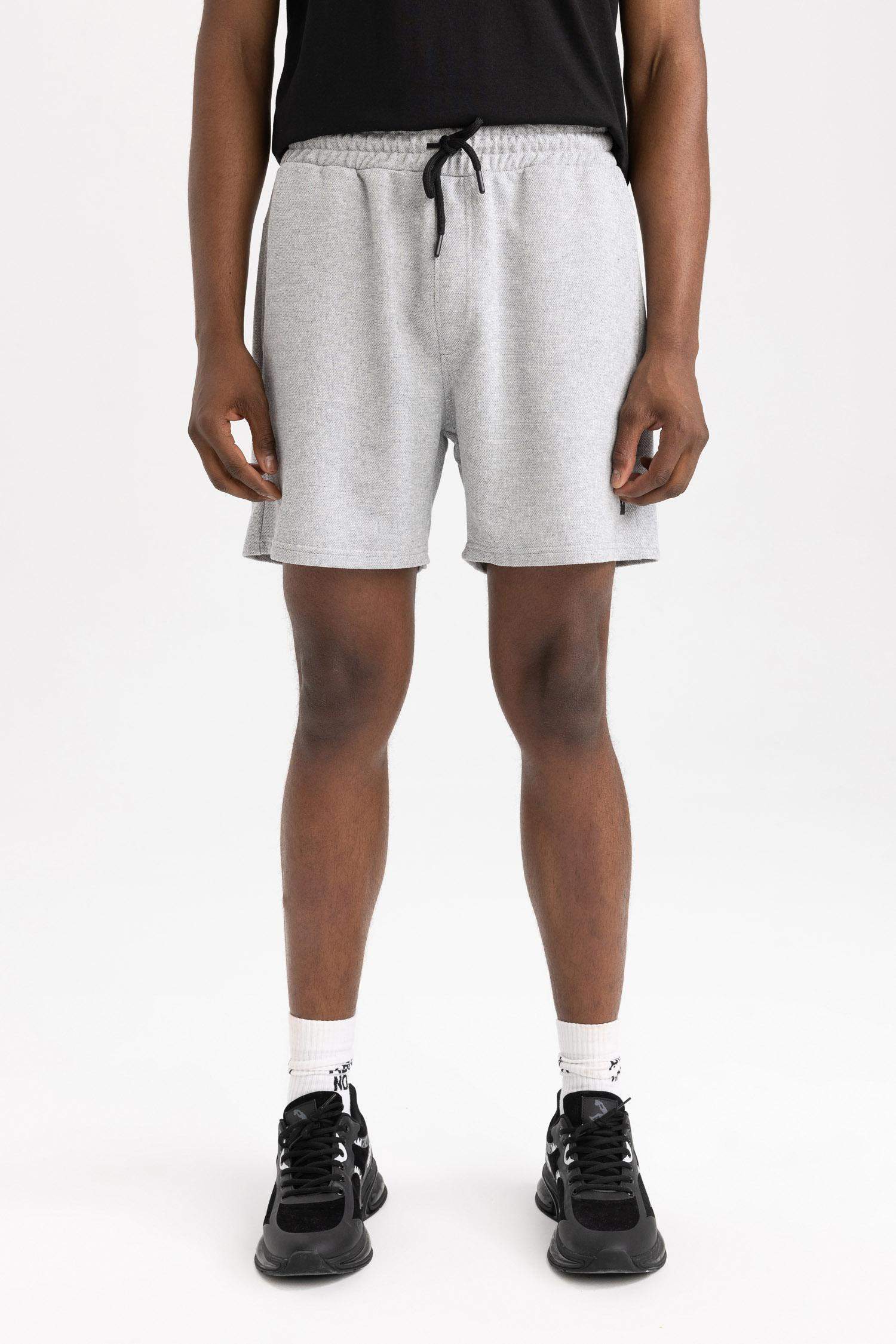 Slim Fit Thin Sweatshirt Fabric Shorts