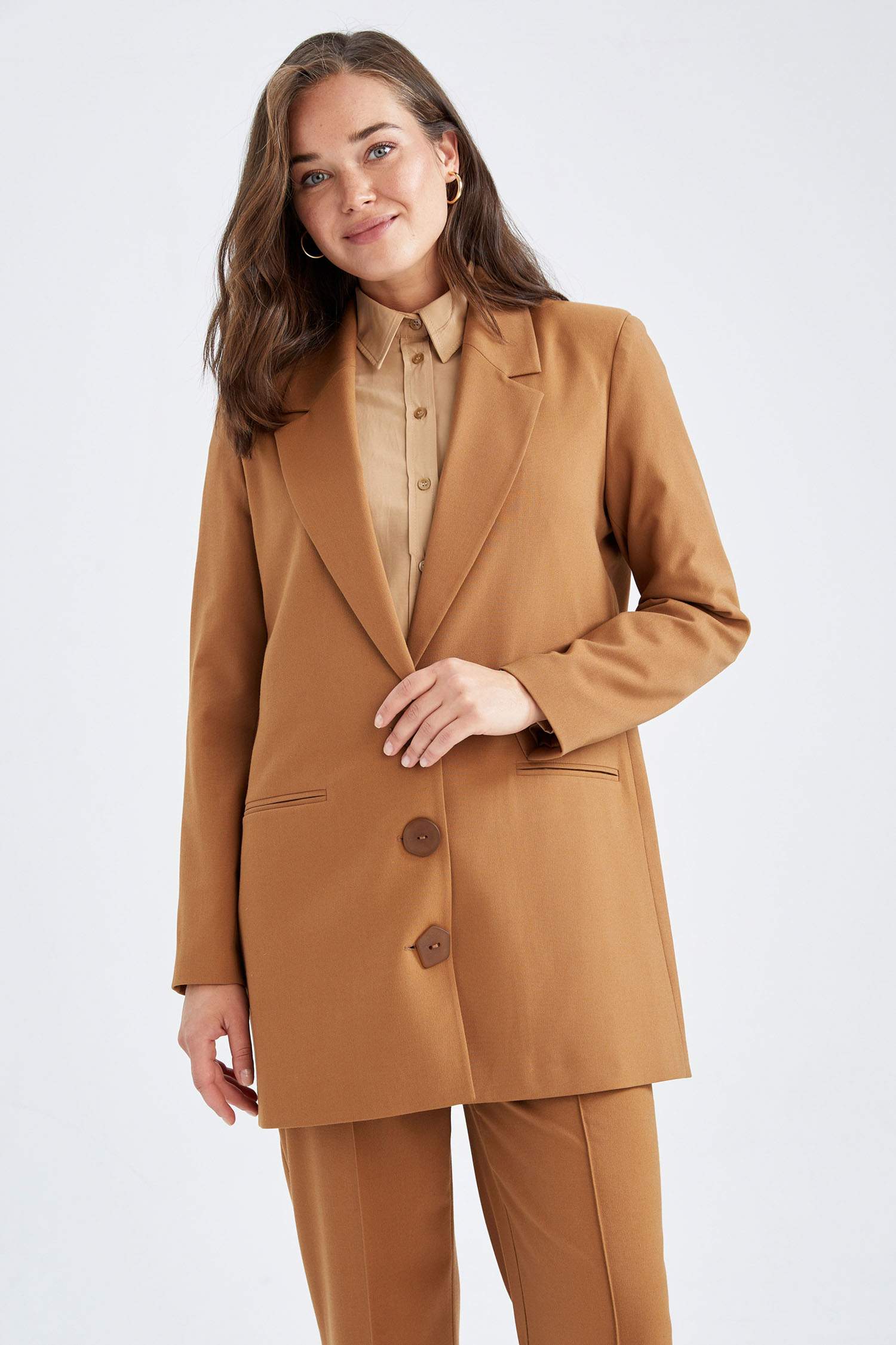 Regular Fit Shirt Collar Blazer