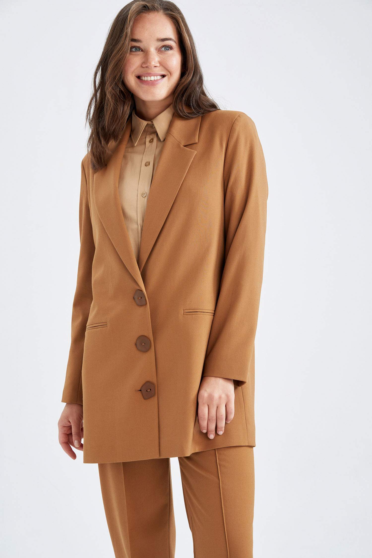 Regular Fit Shirt Collar Blazer