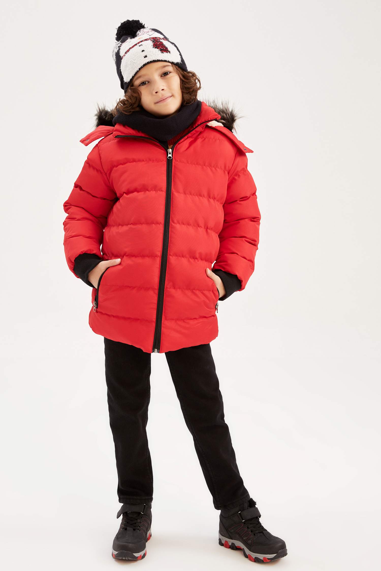 Red Man Hooded Plush Coat 2723447 DeFacto red-man-hooded-plush-coat-2723447-defacto