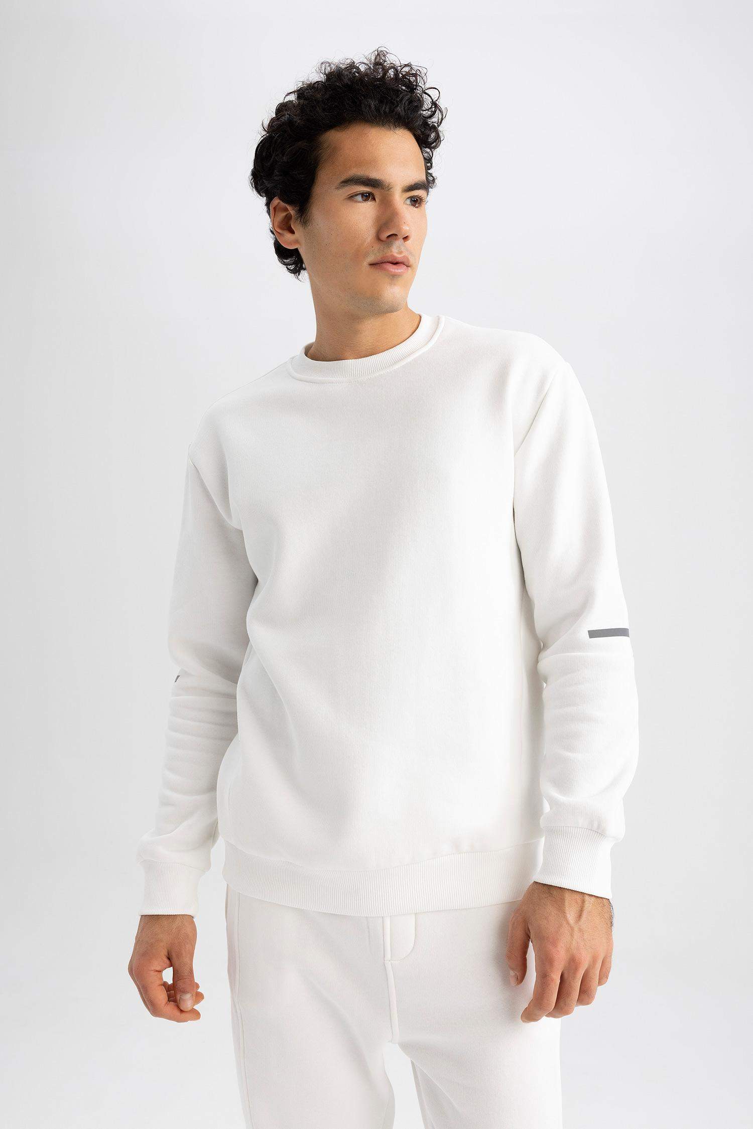 Defacto Fit Standard Fit Crew Neck Sweatshirt