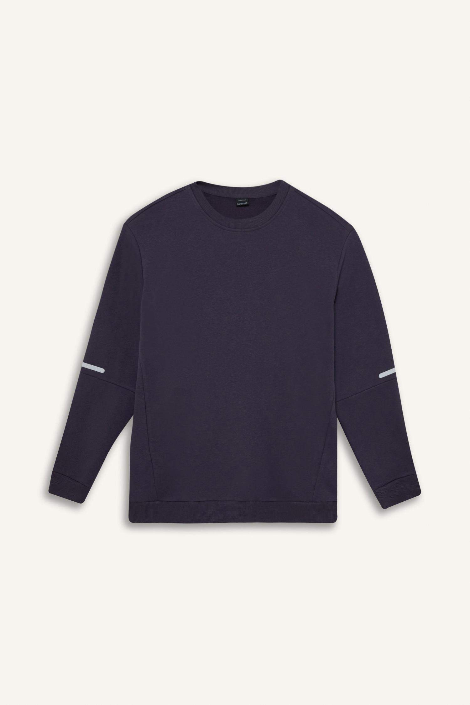 DeFactoFit Standart Fit Bisiklet Yaka Kalın Sporcu Sweatshirt