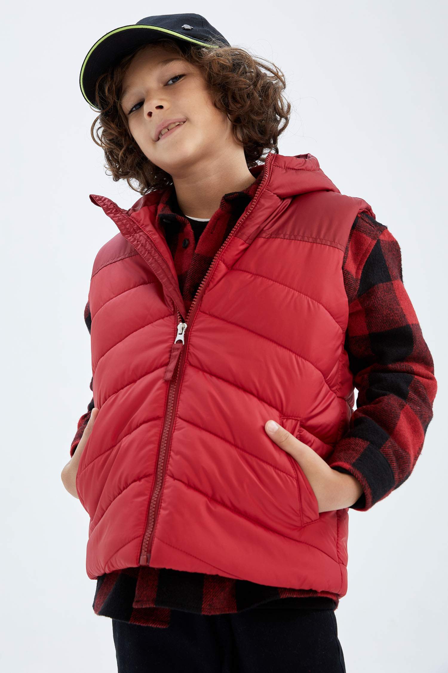 Boy Water Repellent Hooded Vest