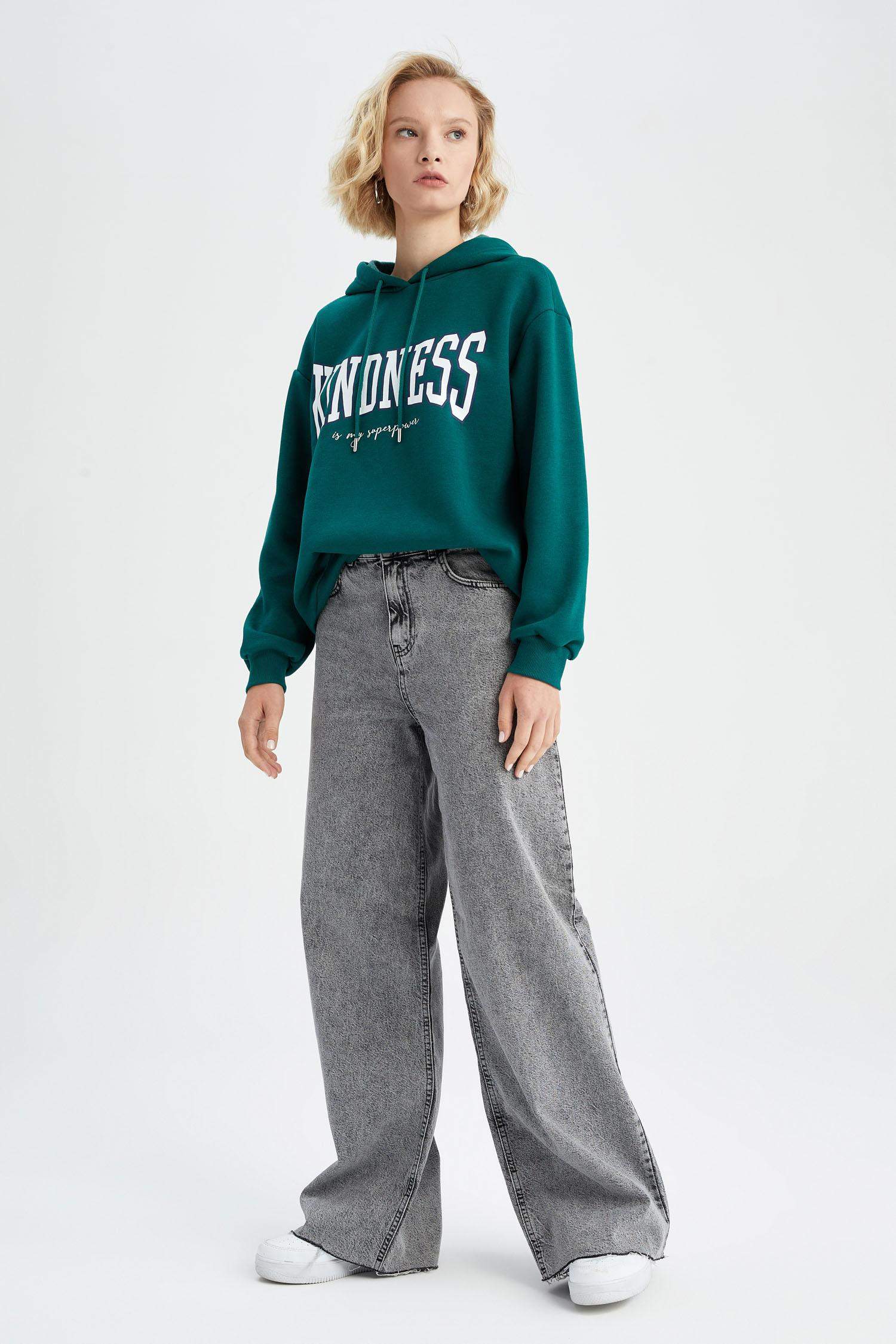 Regular Fit Slogan Sweatshirt