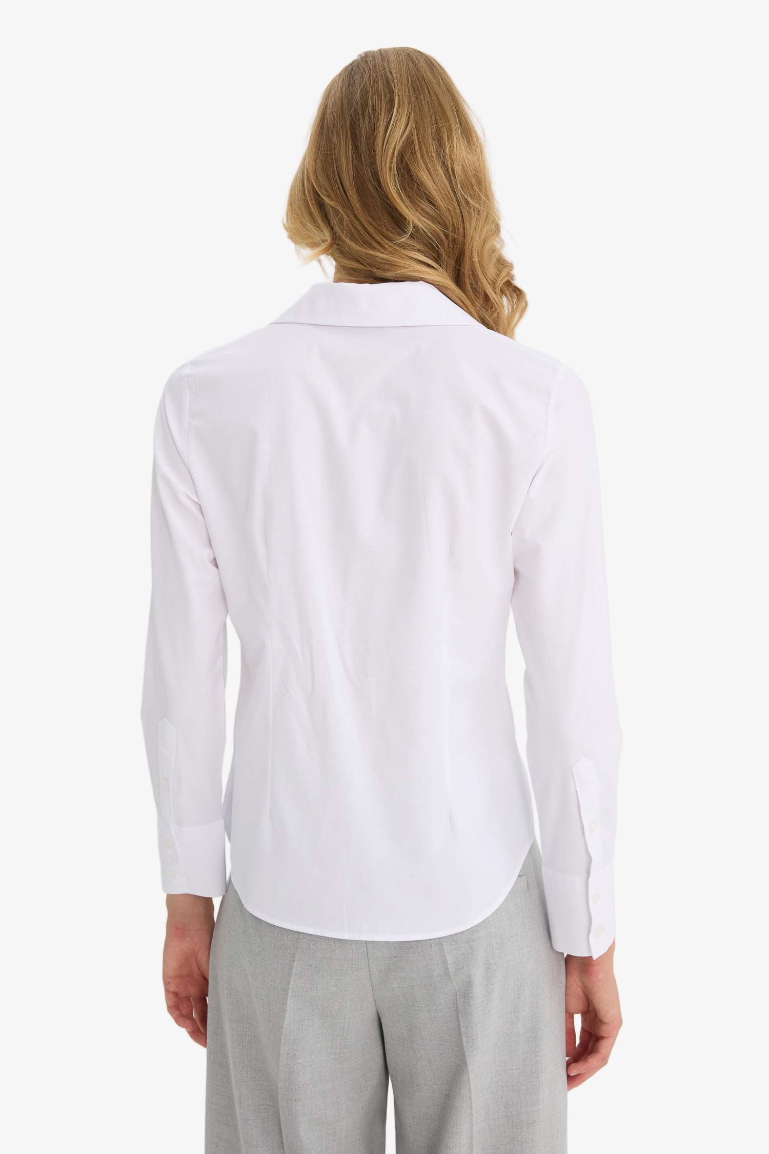 Chemise en bengaline à manches longues Coupe ajustée