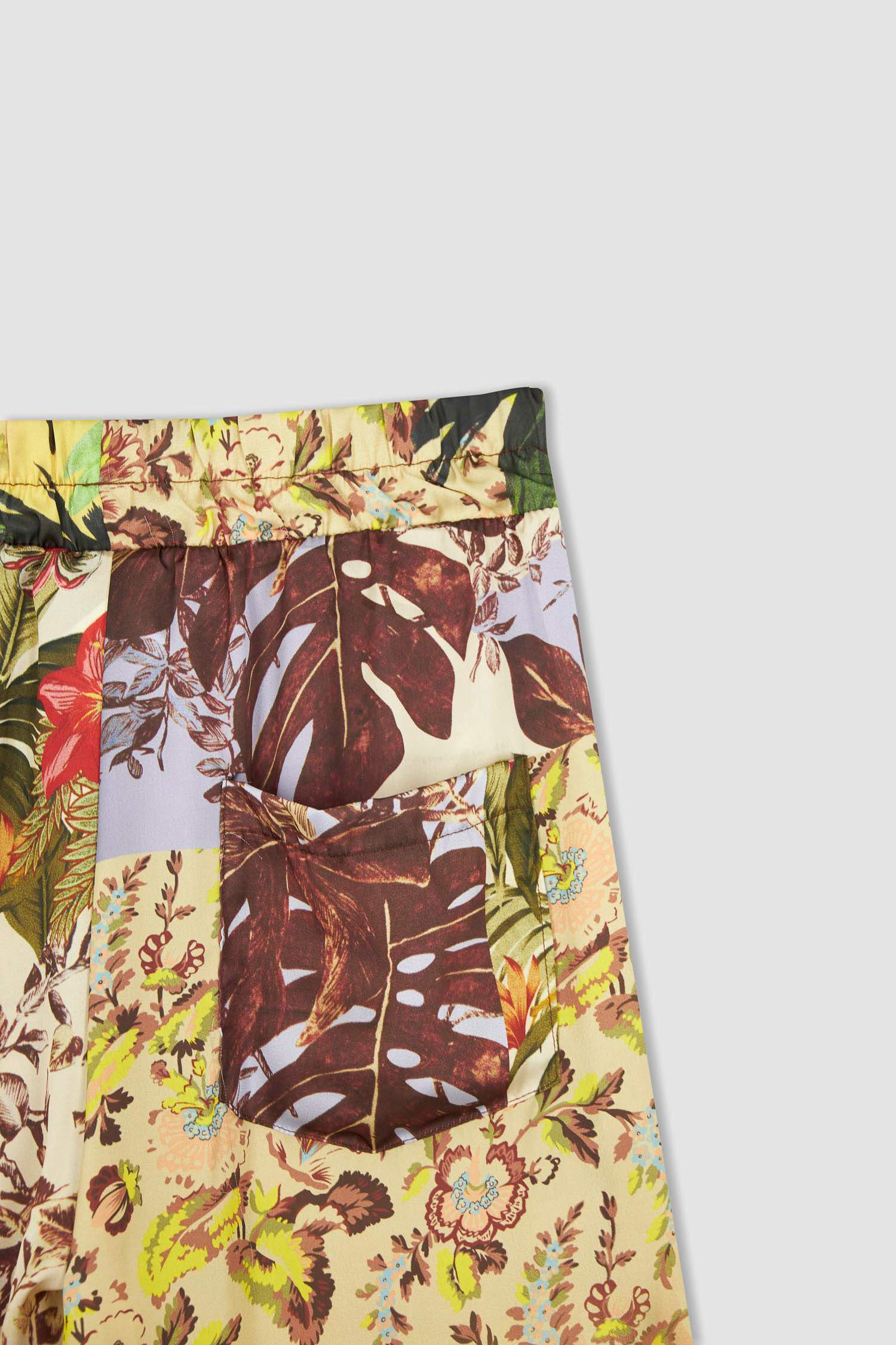 Брюки широкие с принтом