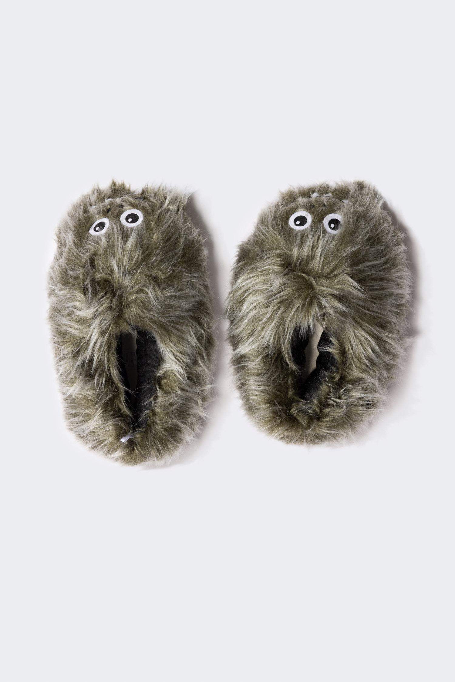 شبشب منزلي نسائي بكعب مسطح بدون أربطة شتوي Fall In Love من