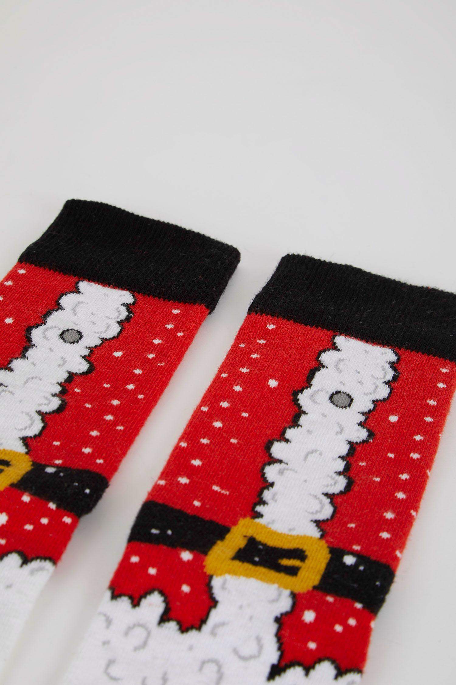 Men Christmas Themed Cotton Long Socks