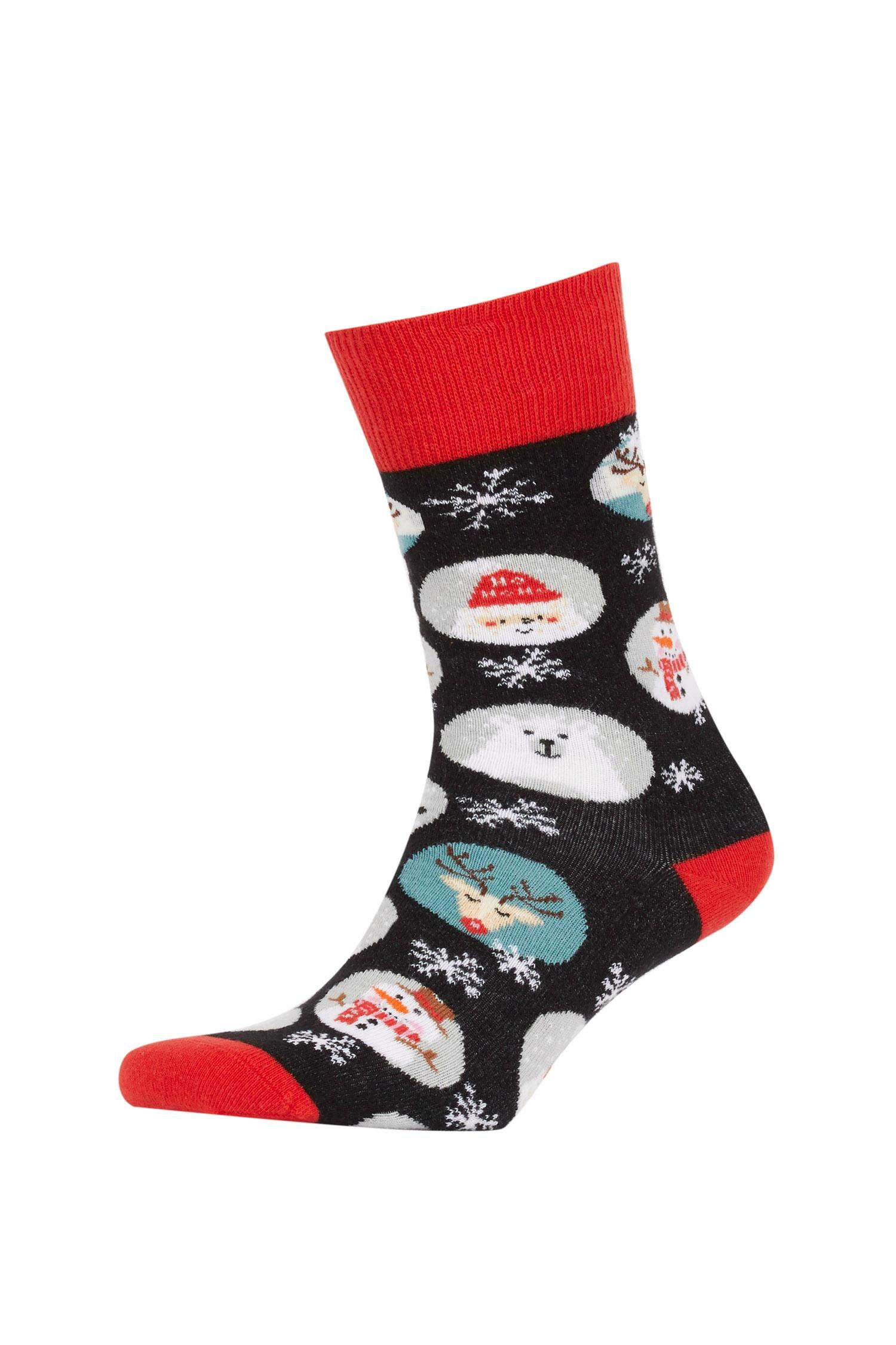 Длинные носки новогодние из хлопка для мужчин, 2 пары